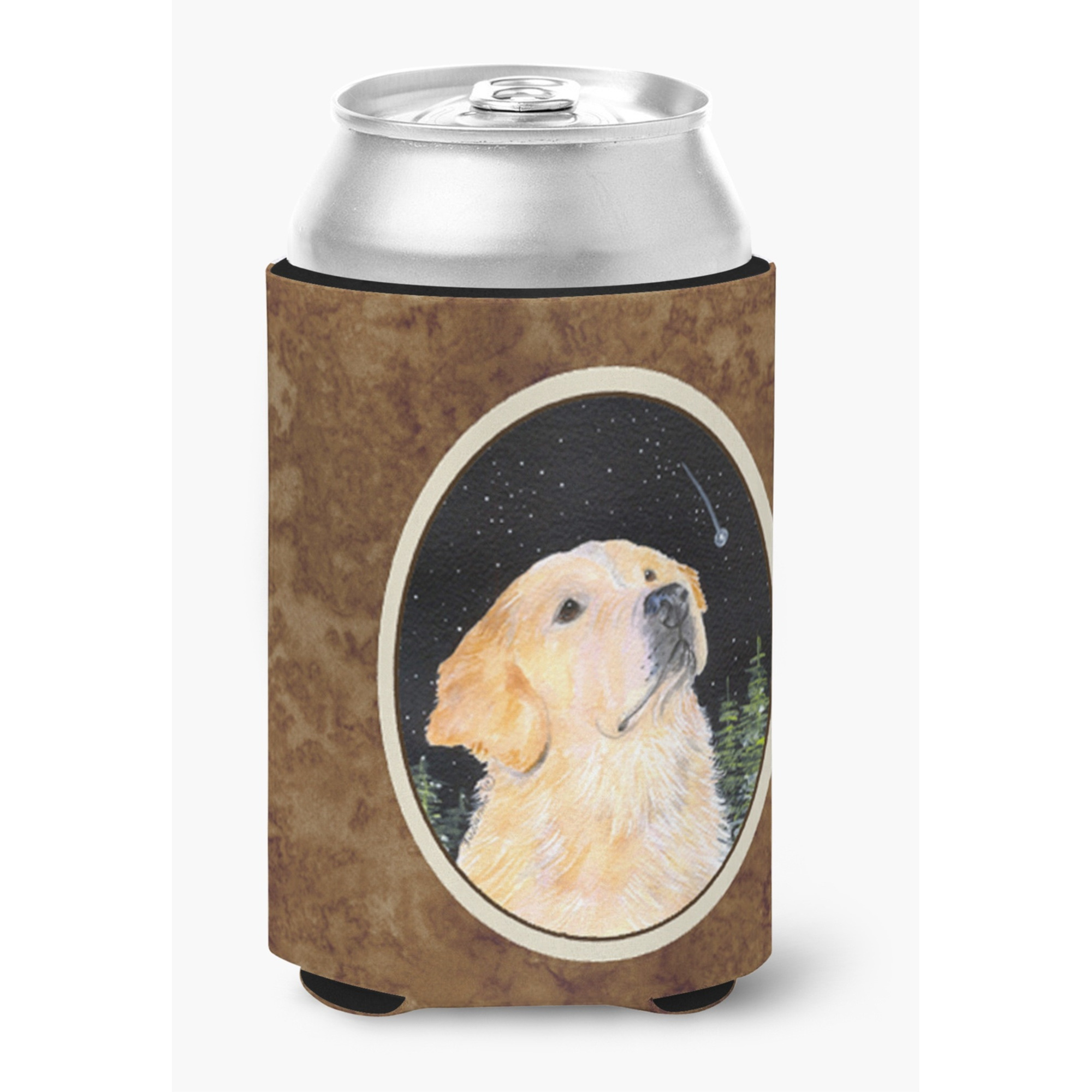 Starry Night Golden Retriever Can or Bottle Beverage Insulator Hugger