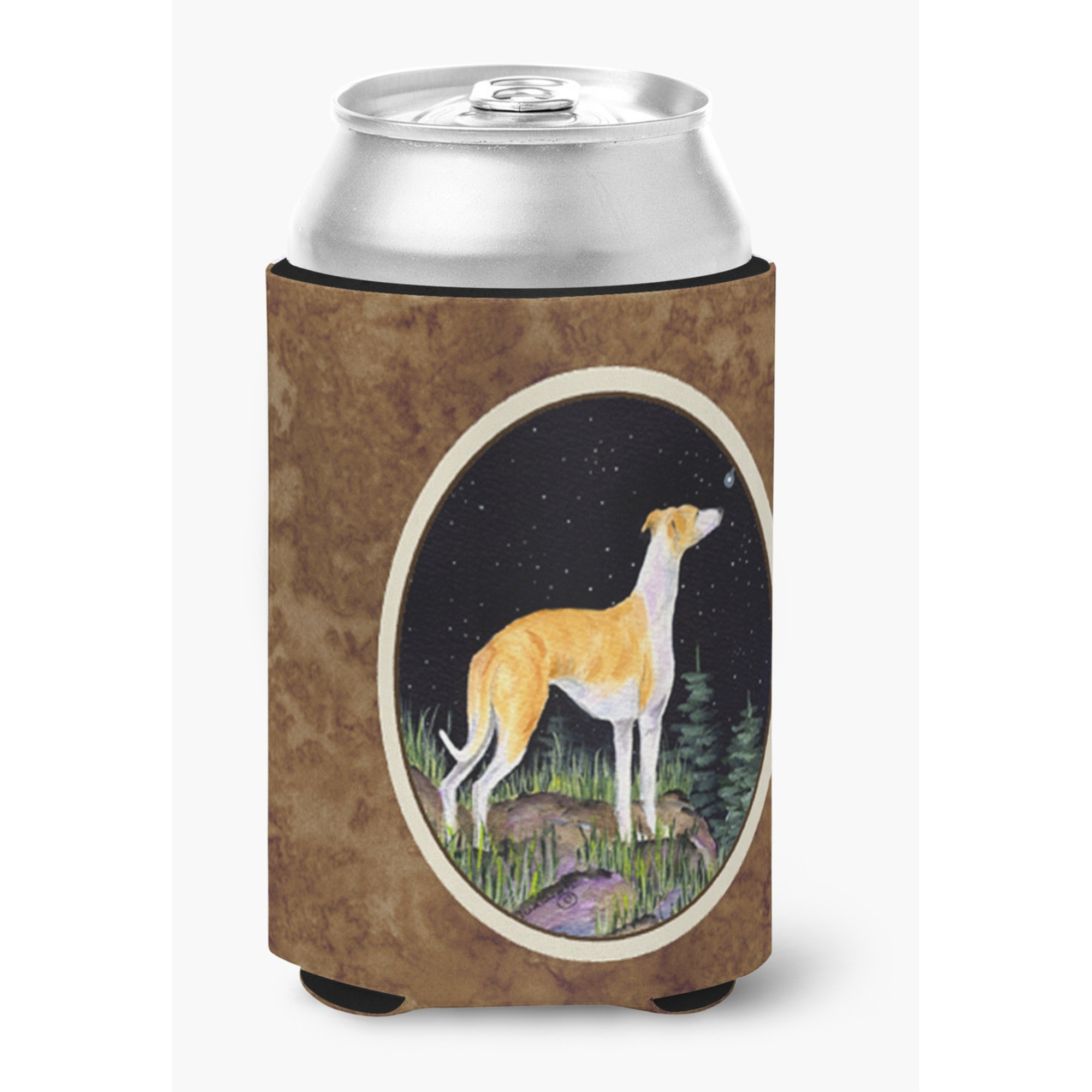 Starry Night Whippet Can or Bottle Beverage Insulator Hugger