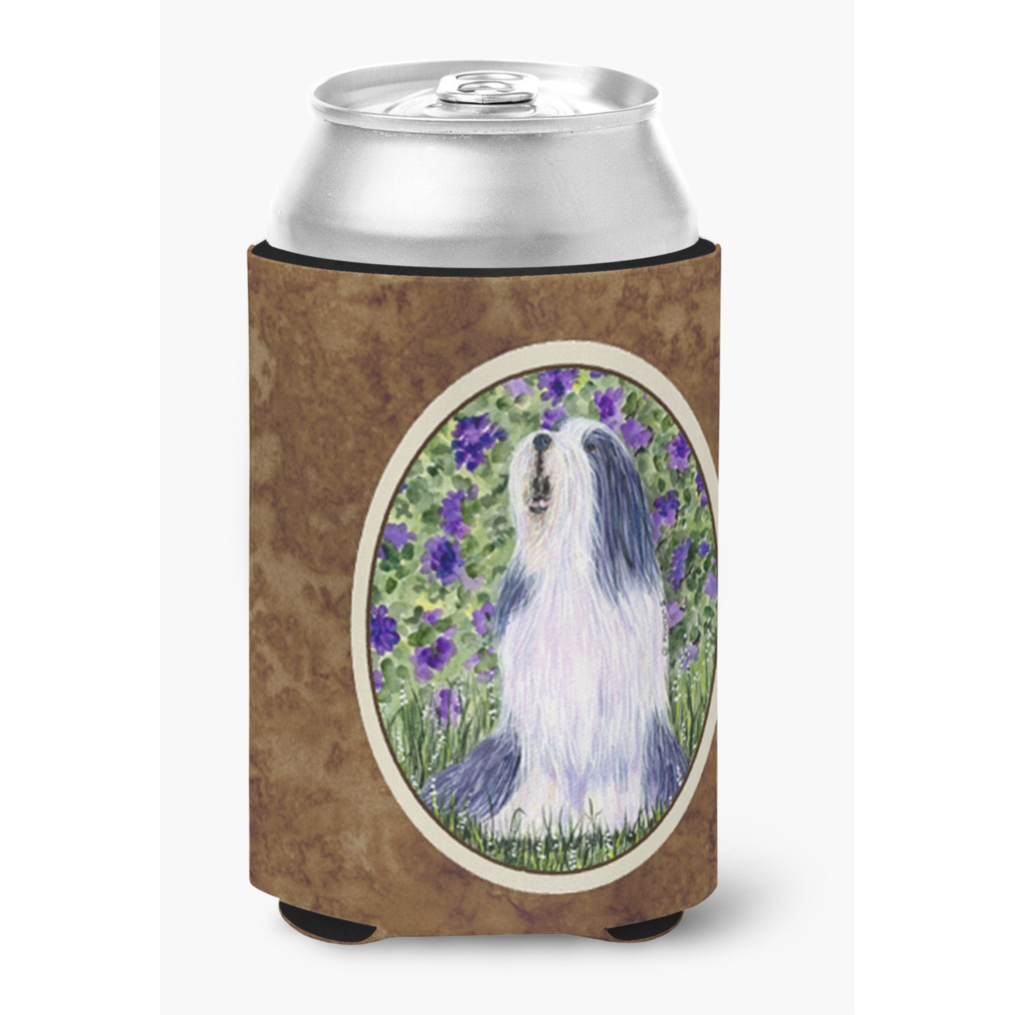 Bearded Collie Can or Bottle Beverage Insulator Hugger