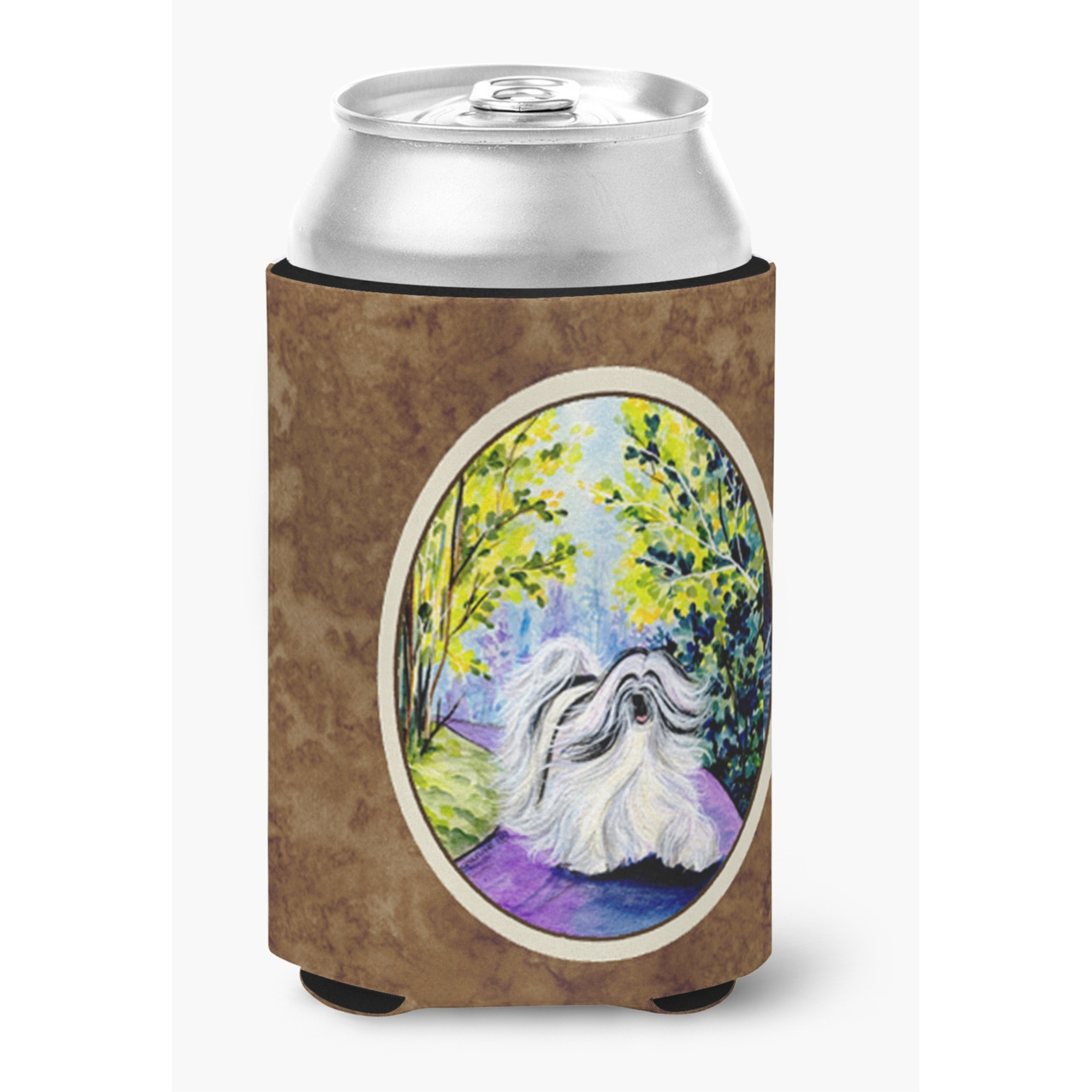 Tibetan Terrier Can or Bottle Beverage Insulator Hugger