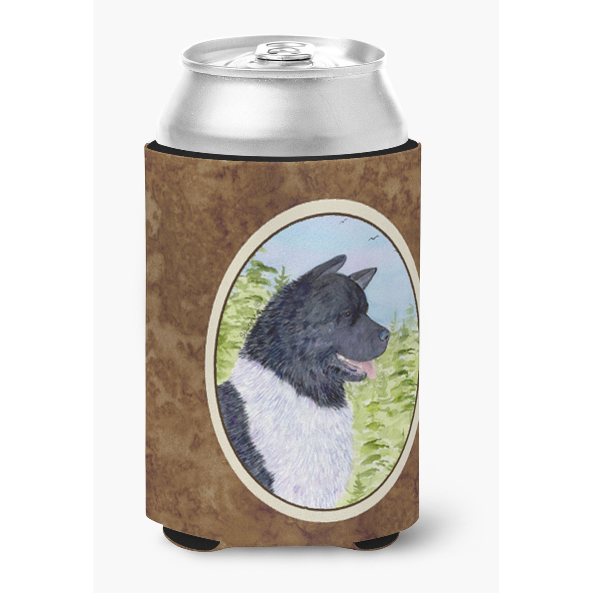 Akita Can or Bottle Beverage Insulator Hugger