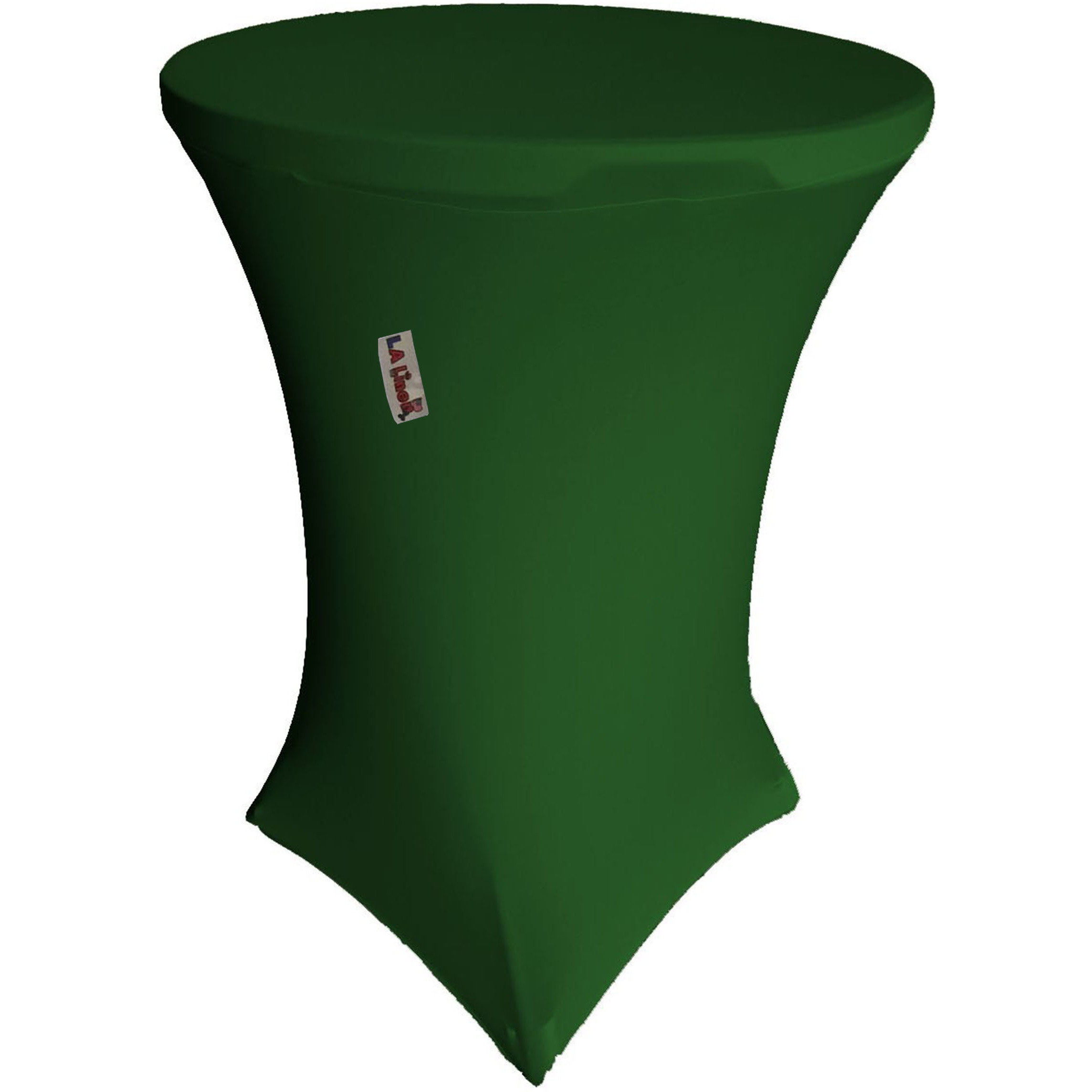 LA Linen Round Spandex Cover For Bar High Cocktail Table, 36-Inch Round 42-Inch High, Green Emerald