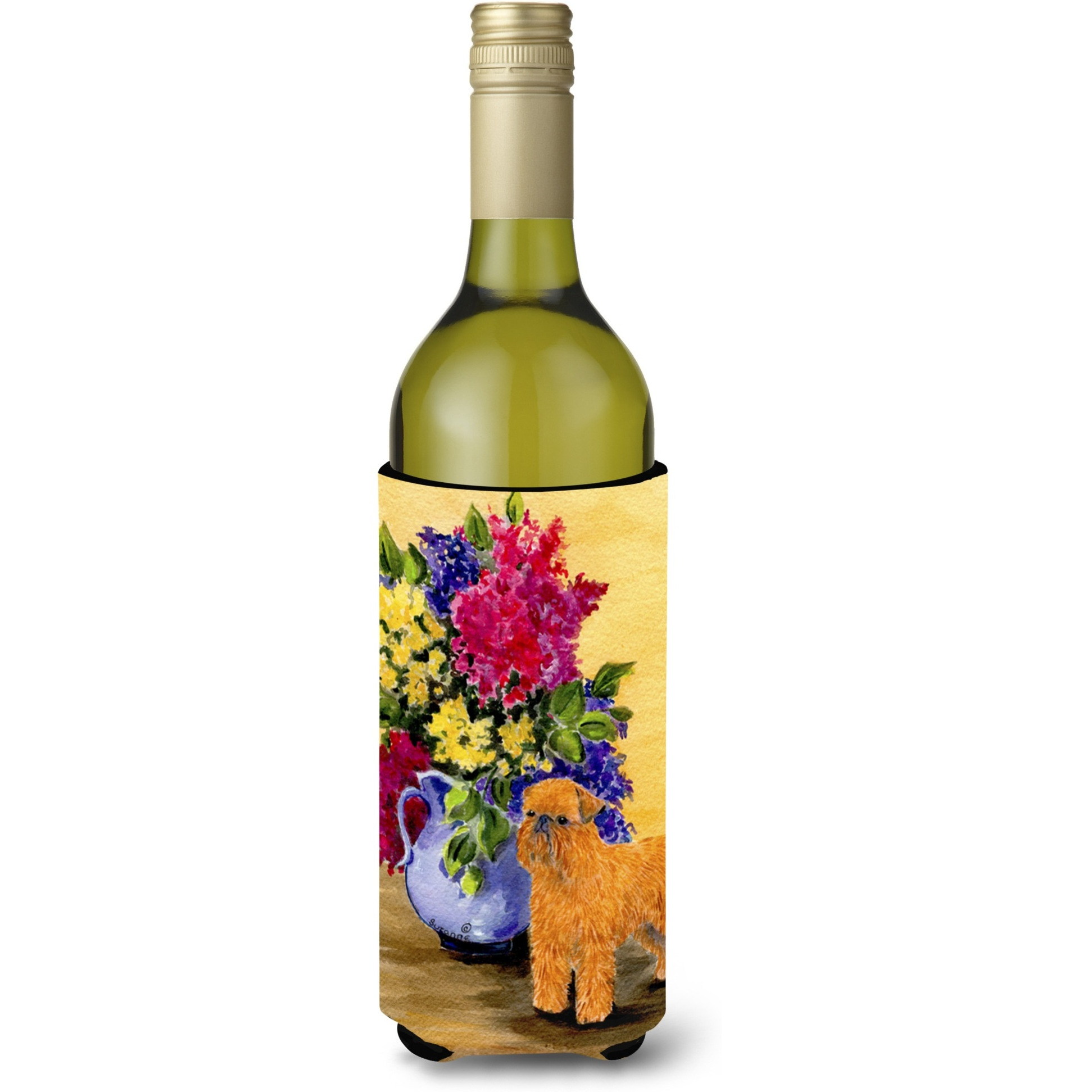 Brussels Griffon Wine Bottle Beverage Insulator Beverage Insulator Hugger SS8543LITERK