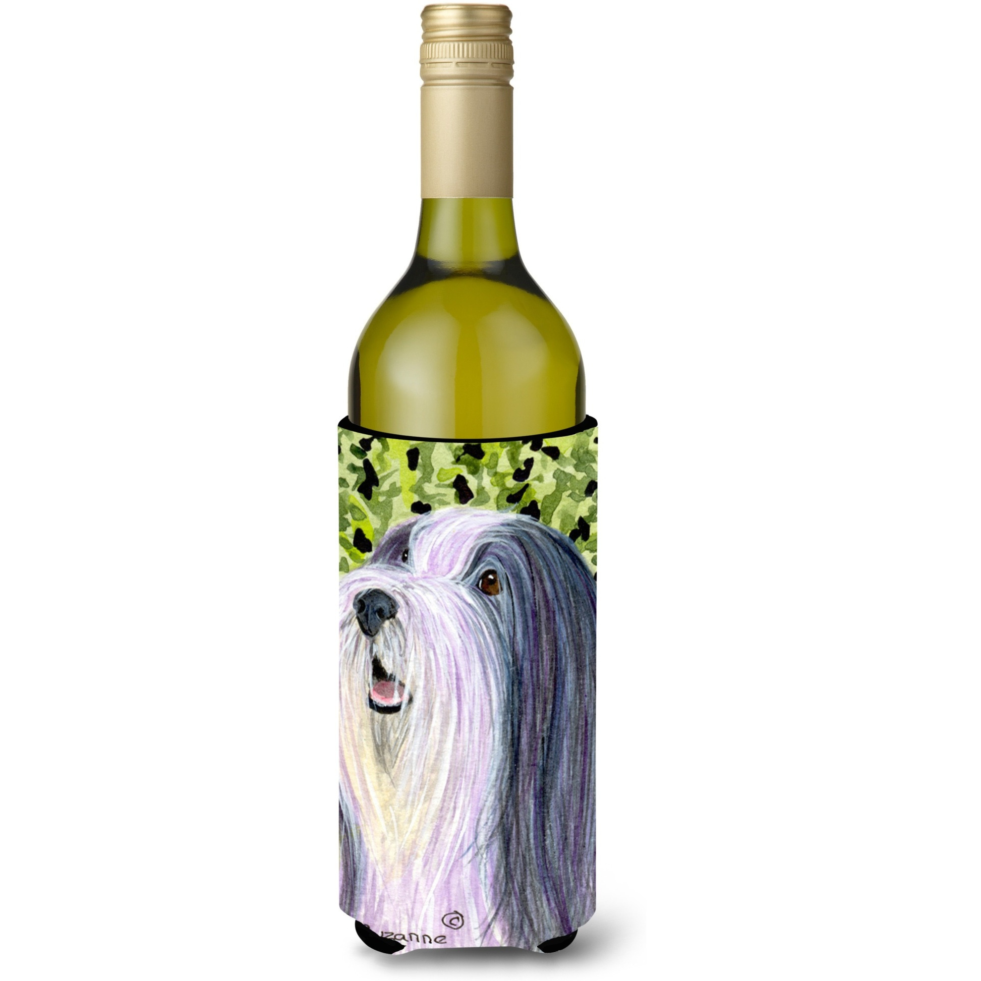 Bearded Collie Wine Bottle Beverage Insulator Beverage Insulator Hugger SS8808LITERK
