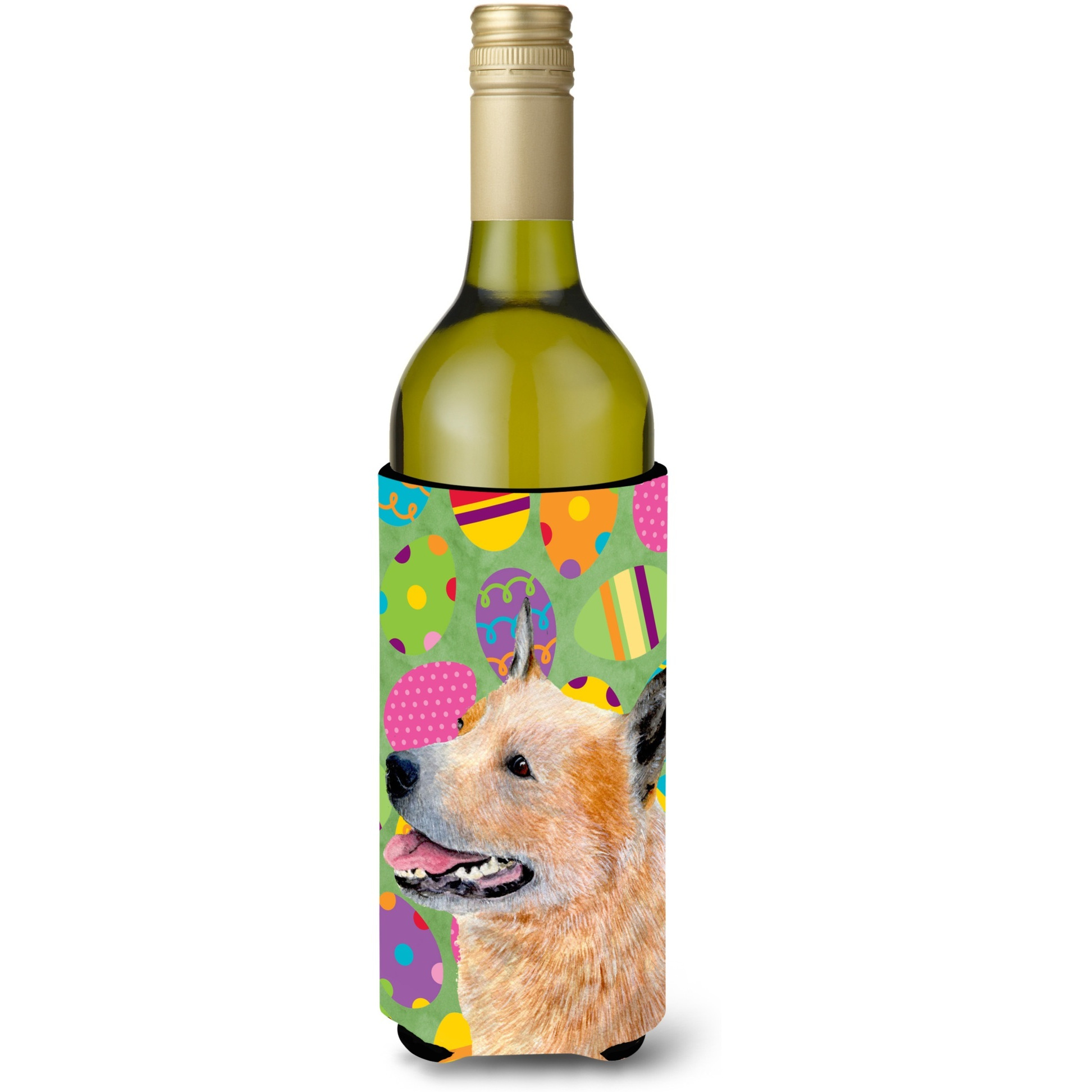 Australian Cattle Dog Easter Eggtravaganza Wine Bottle Beverage Insulator Beverage Insulator Hugger