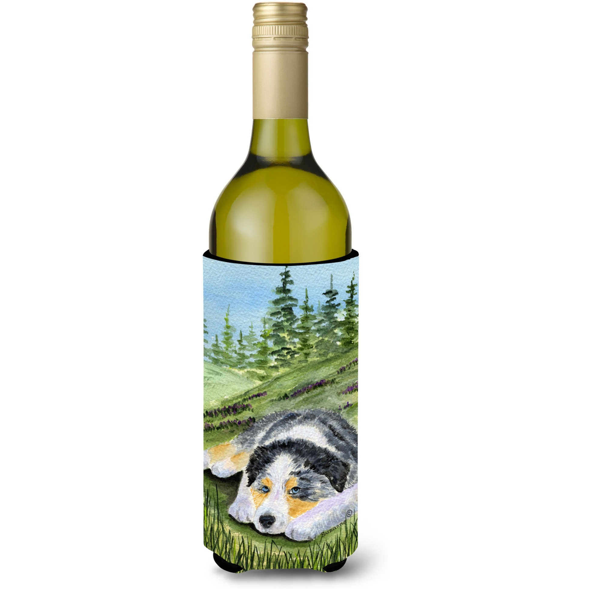 Australian Shepherd Wine Bottle Beverage Insulator Beverage Insulator Hugger SS8283LITERK