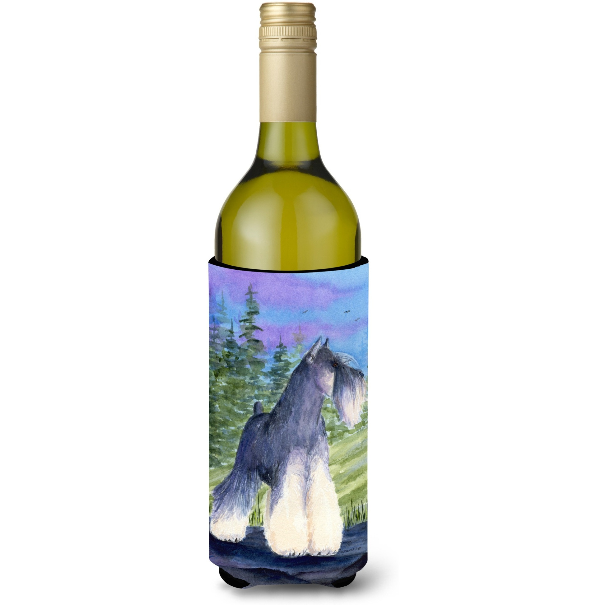 Schnauzer Wine Bottle Beverage Insulator Beverage Insulator Hugger SS1061LITERK