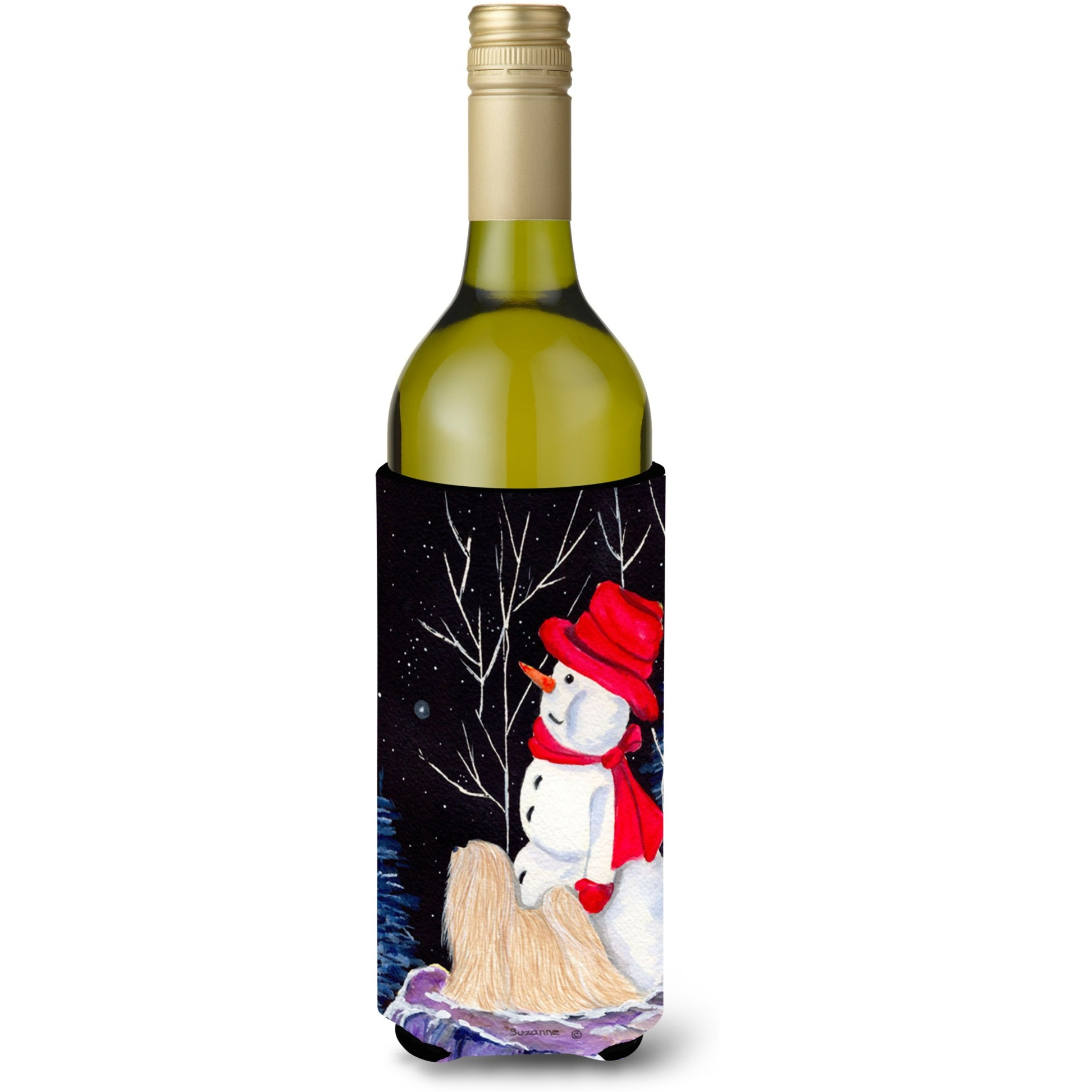 Lhasa Apso Wine Bottle Beverage Insulator Beverage Insulator Hugger SS8644LITERK