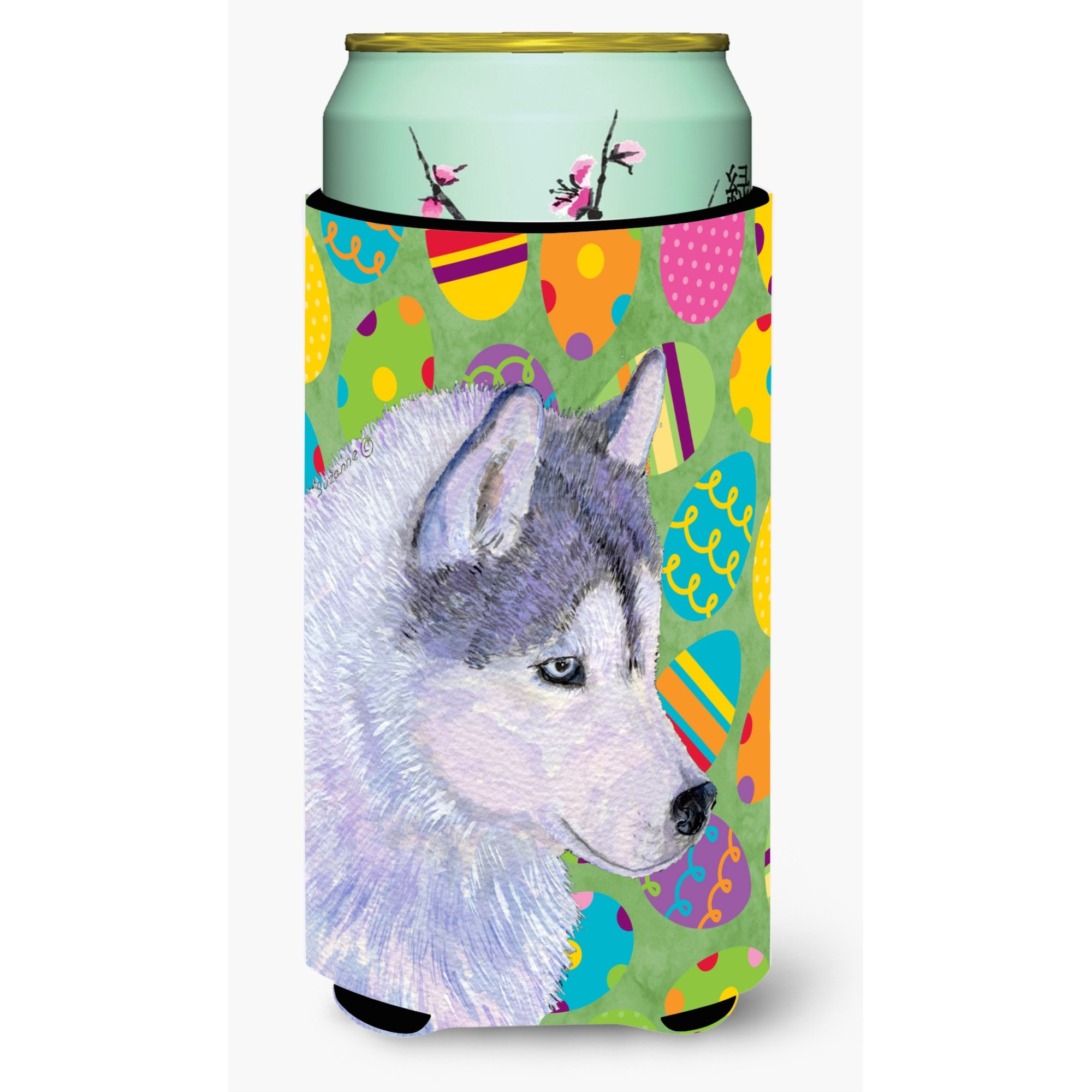 Siberian Husky Easter Eggtravaganza  Tall Boy Beverage Insulator Beverage Insulator Hugger