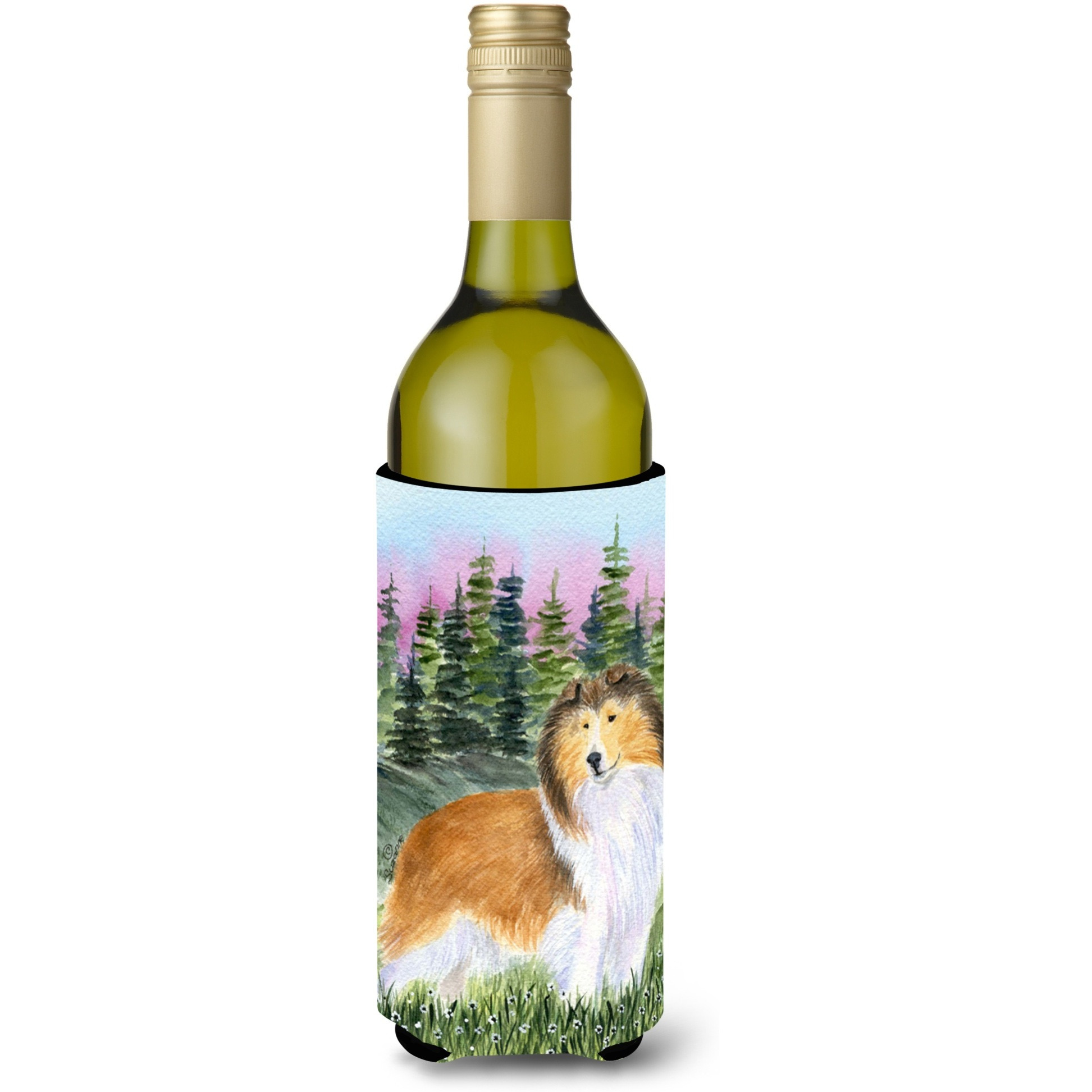Sheltie Wine Bottle Beverage Insulator Beverage Insulator Hugger SS8321LITERK