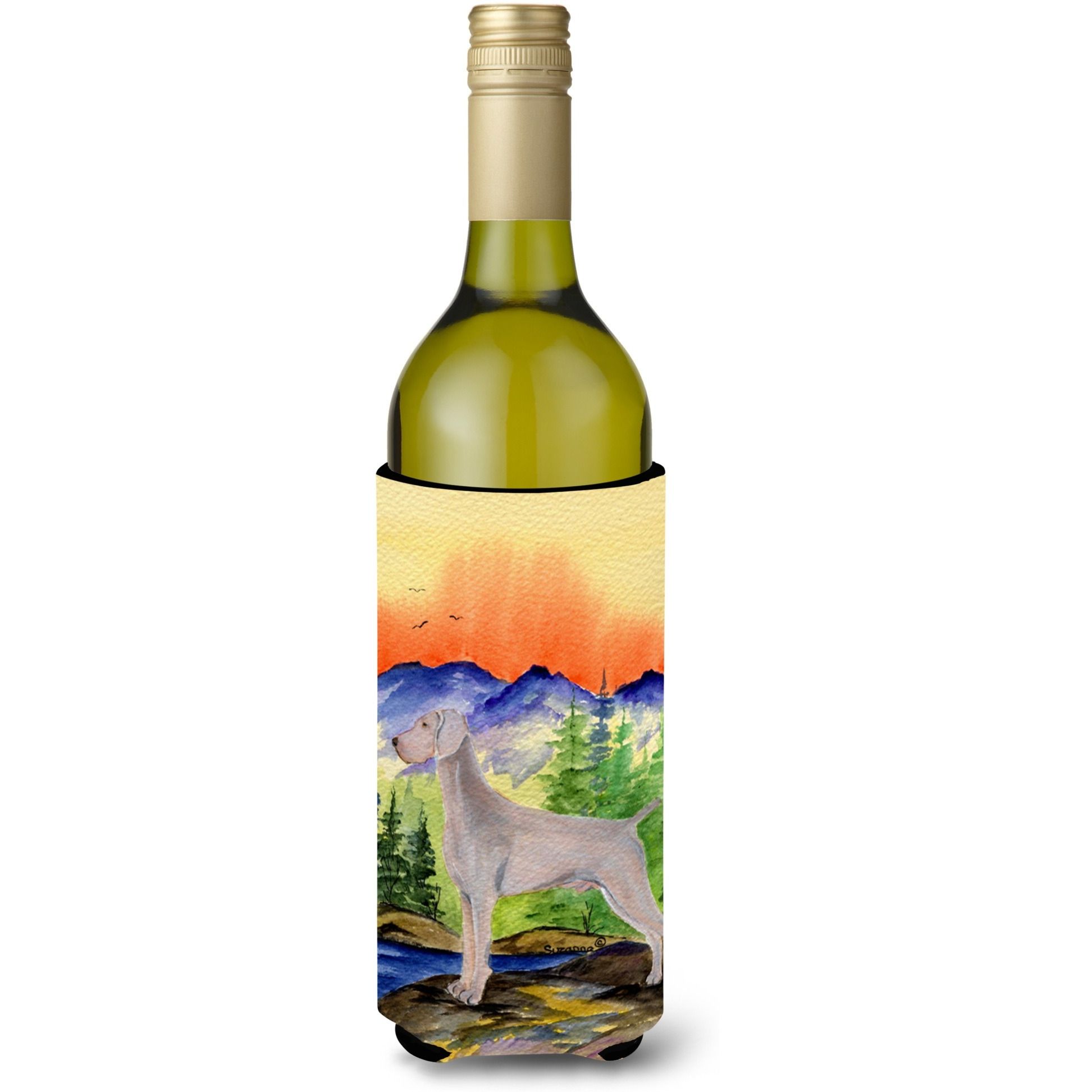 Weimaraner Wine Bottle Beverage Insulator Beverage Insulator Hugger SS8267LITERK