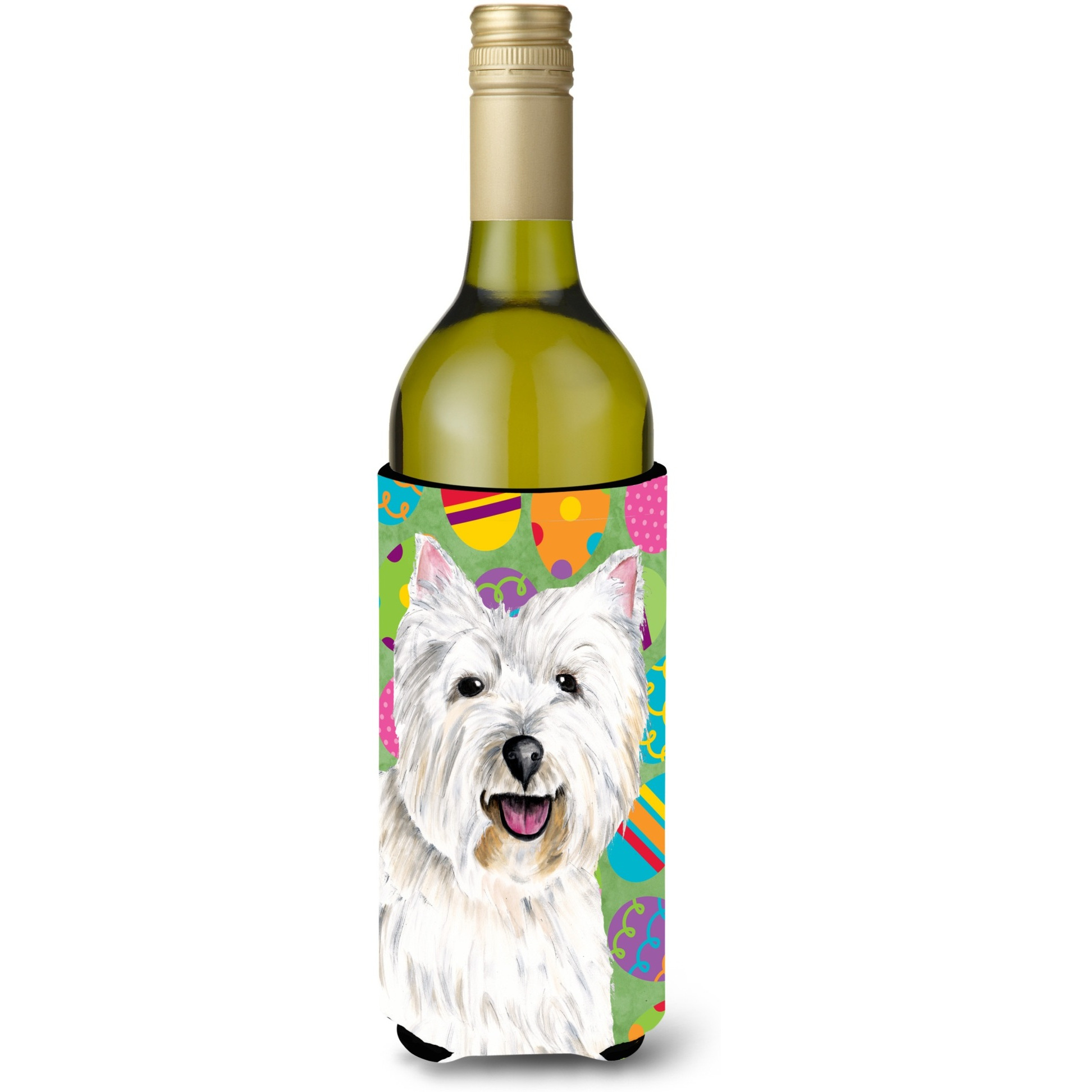 Westie Easter Eggtravaganza Wine Bottle Beverage Insulator Beverage Insulator Hugger SC9450LITERK