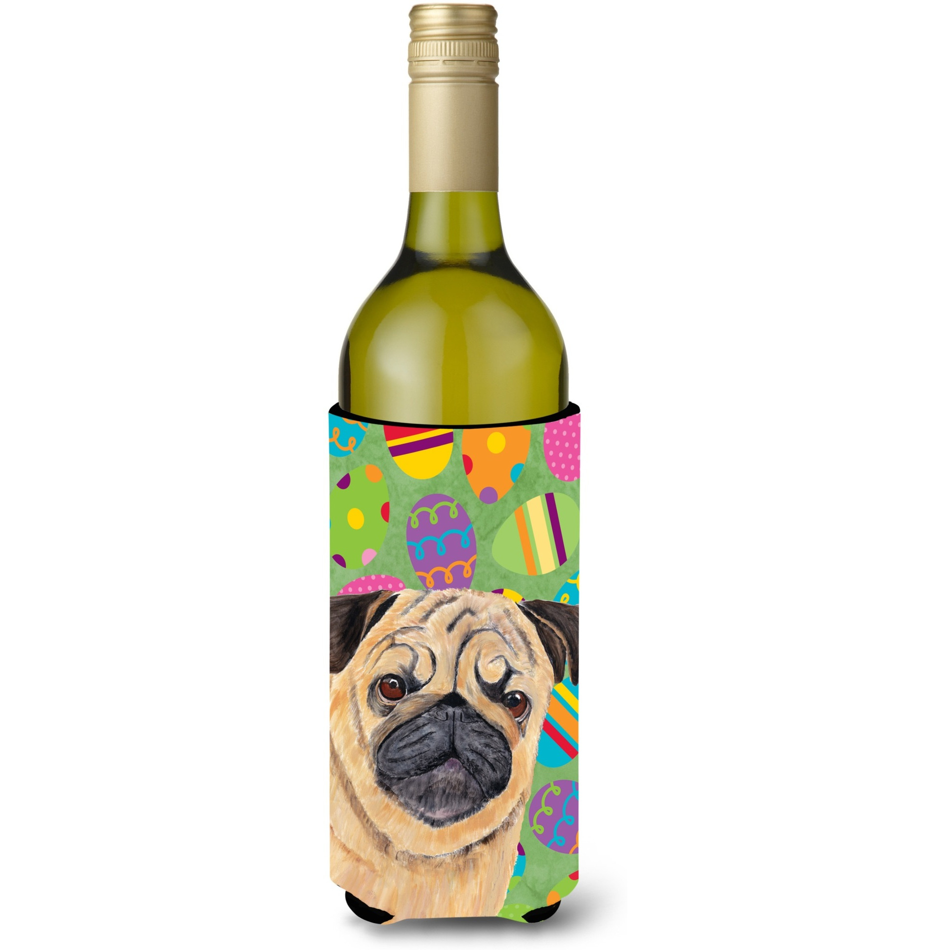 Pug Easter Eggtravaganza Wine Bottle Beverage Insulator Beverage Insulator Hugger SC9451LITERK