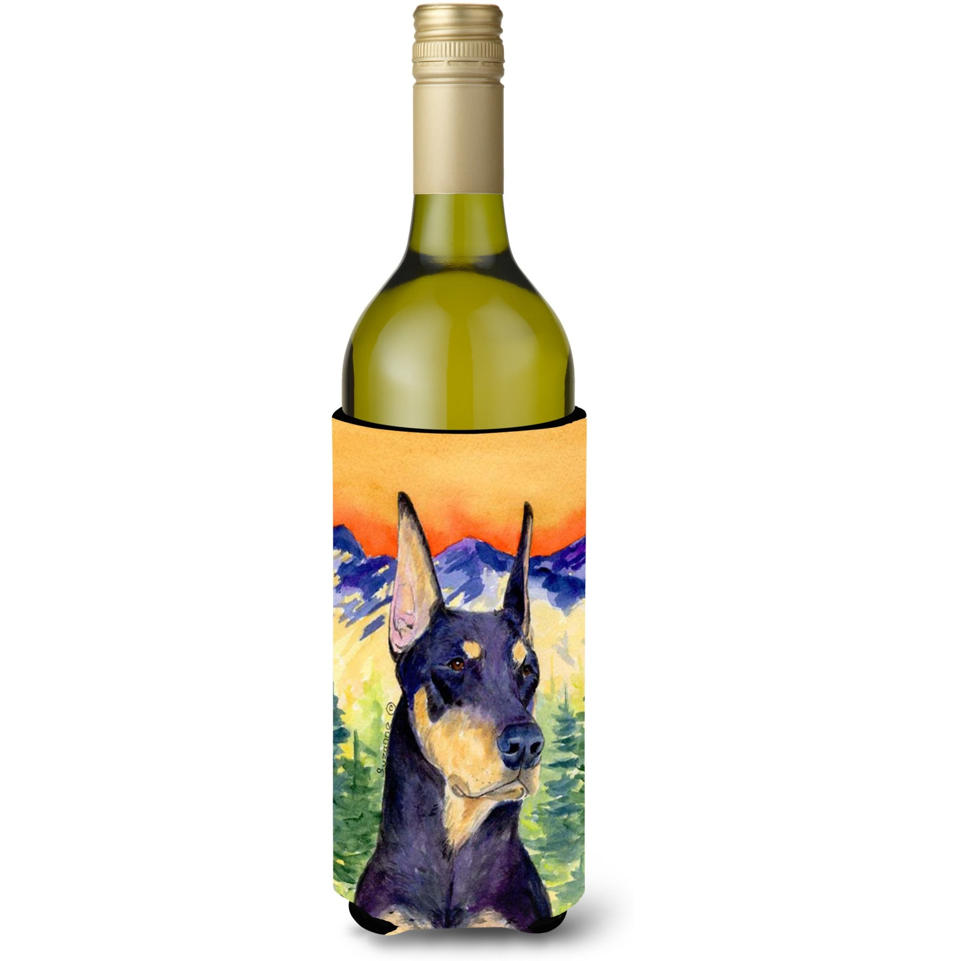 Doberman Wine Bottle Beverage Insulator Beverage Insulator Hugger SS8658LITERK