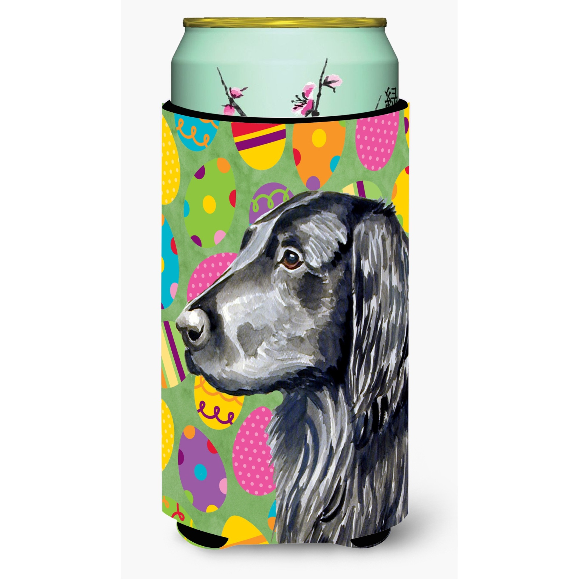 Flat Coated Retriever Easter Eggtravaganza  Tall Boy Beverage Insulator Beverage Insulator Hugger
