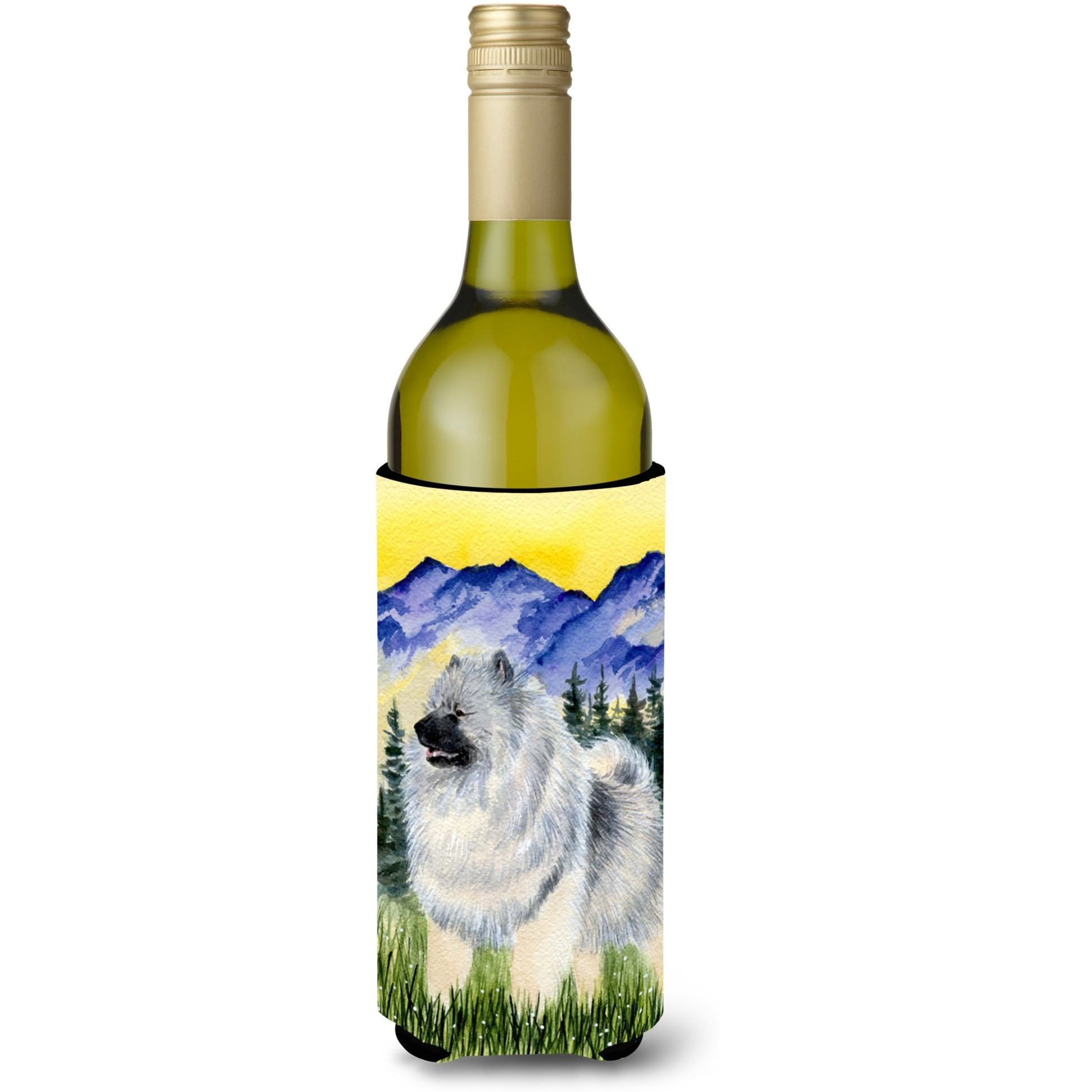 Keeshond Wine Bottle Beverage Insulator Beverage Insulator Hugger SS8323LITERK