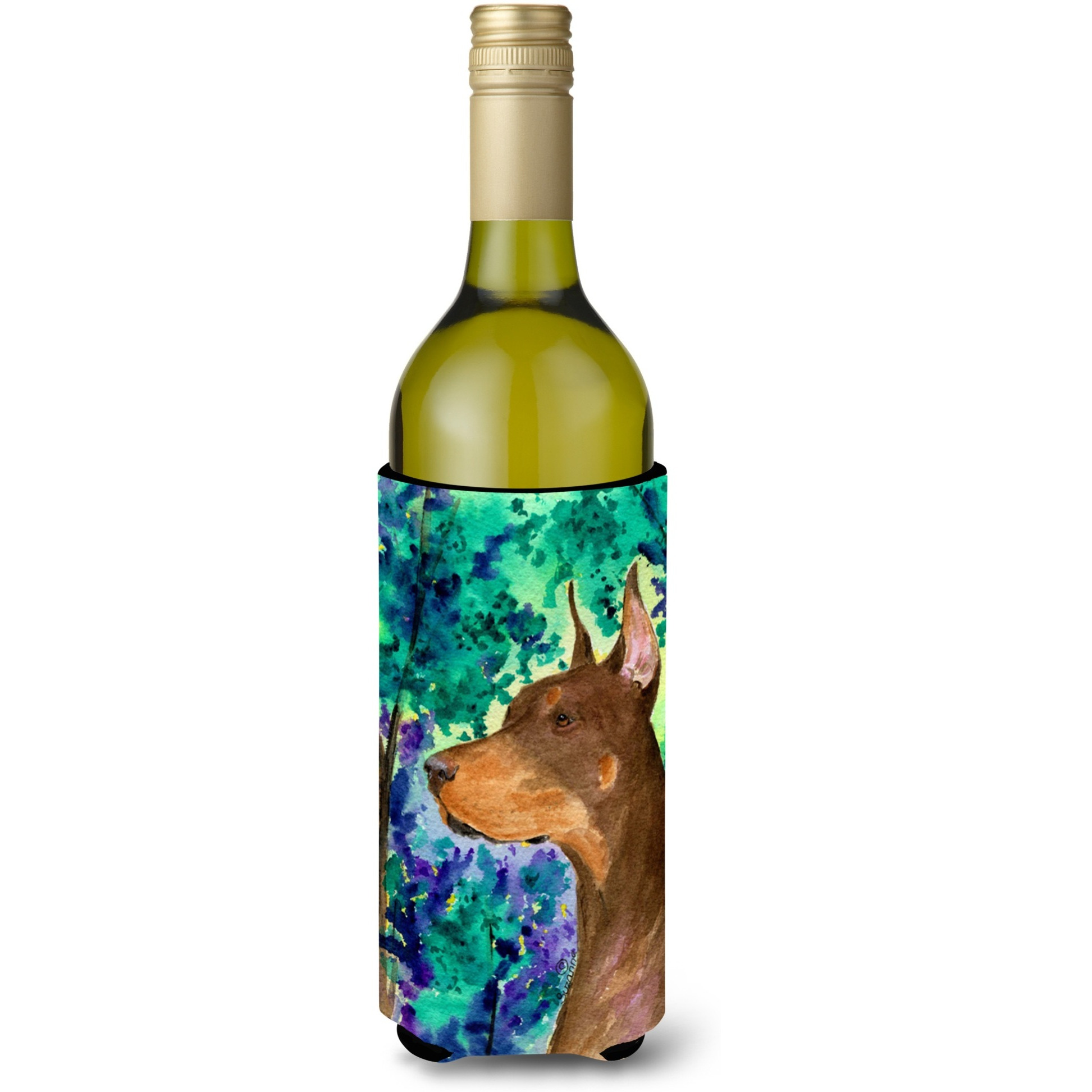 Doberman Wine Bottle Beverage Insulator Beverage Insulator Hugger SS8457LITERK