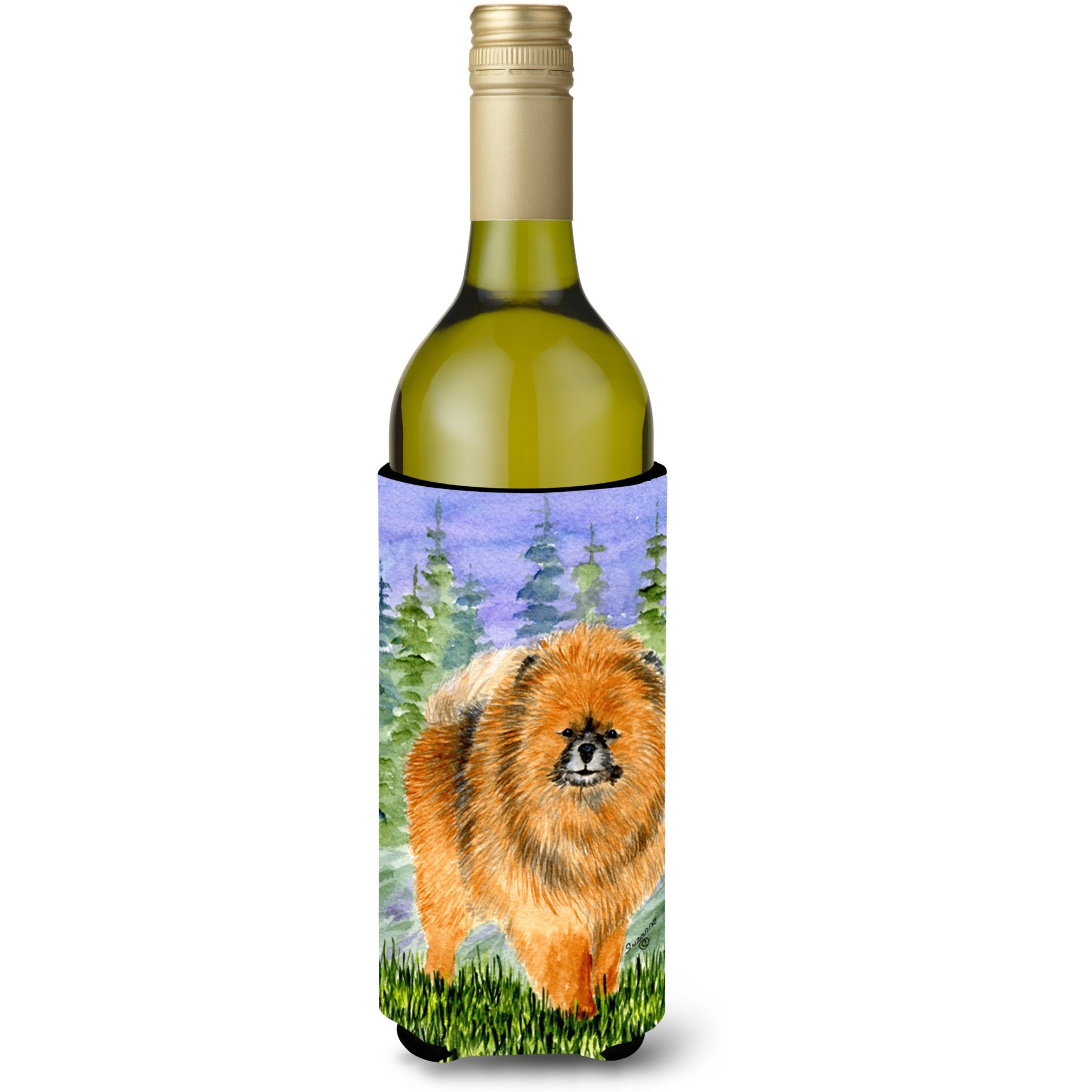 Pomeranian Wine Bottle Beverage Insulator Beverage Insulator Hugger SS8459LITERK