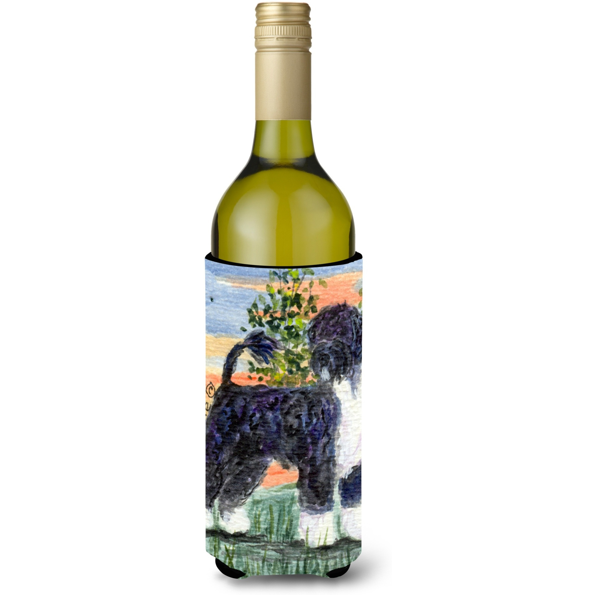 Portuguese Water Dog Wine Bottle Beverage Insulator Beverage Insulator Hugger SS8855LITERK