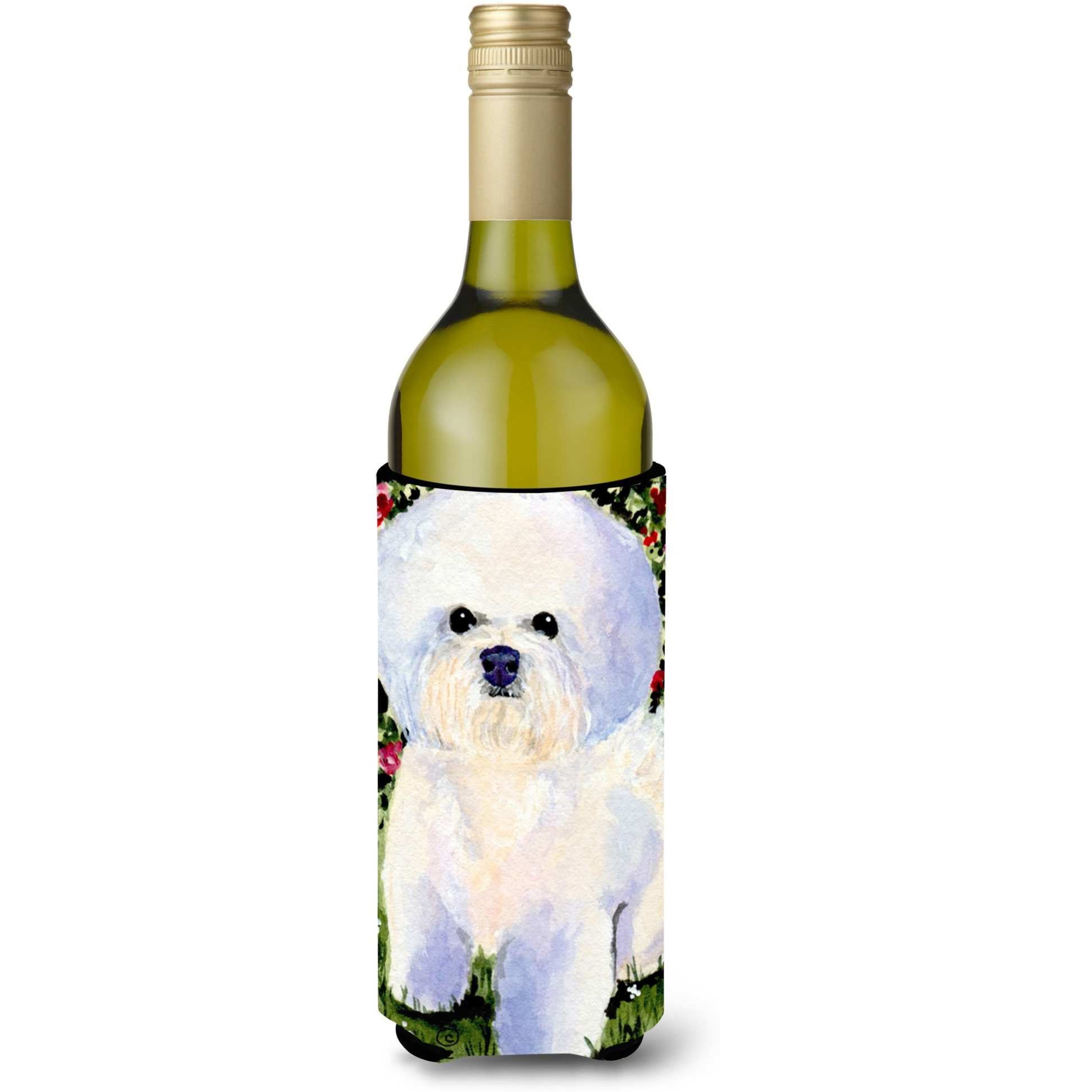 Bichon Frise Wine Bottle Beverage Insulator Beverage Insulator Hugger SS8914LITERK