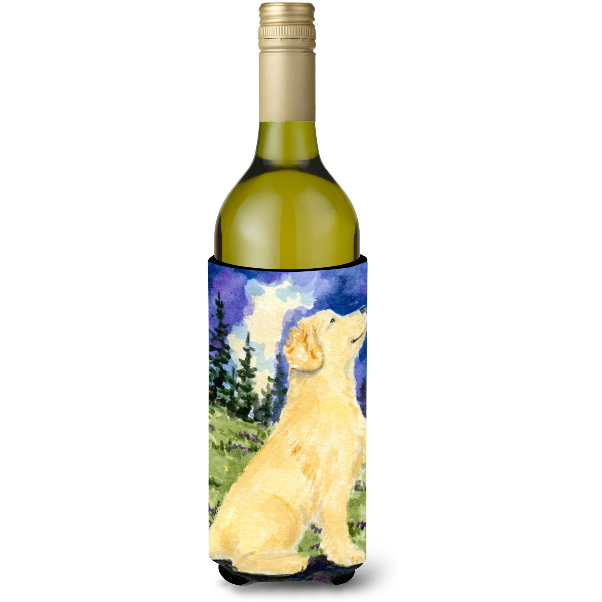 Golden Retriever Wine Bottle Beverage Insulator Beverage Insulator Hugger SS8977LITERK