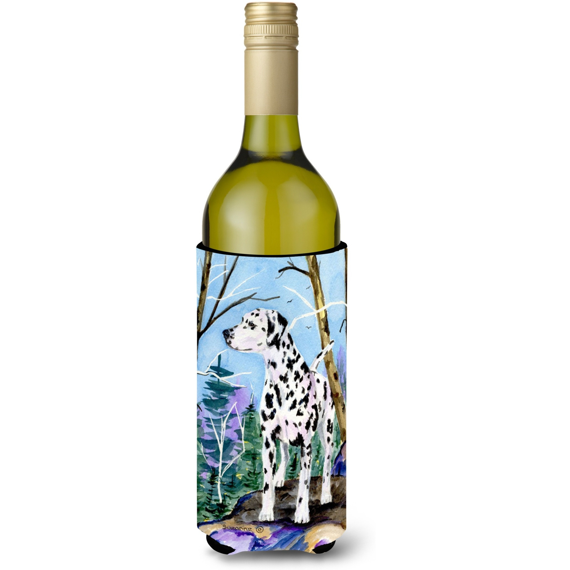 Dalmatian Wine Bottle Beverage Insulator Beverage Insulator Hugger