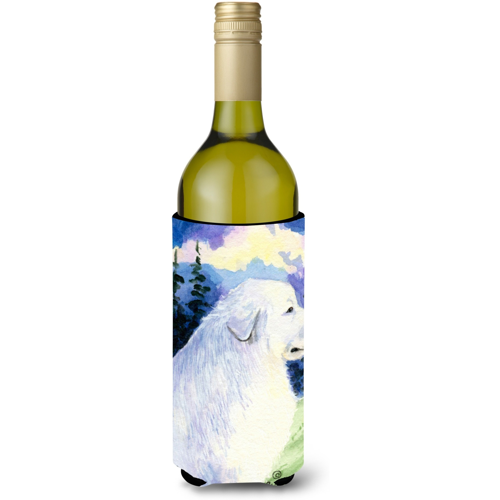 Great Pyrenees Wine Bottle Beverage Insulator Beverage Insulator Hugger SS8980LITERK
