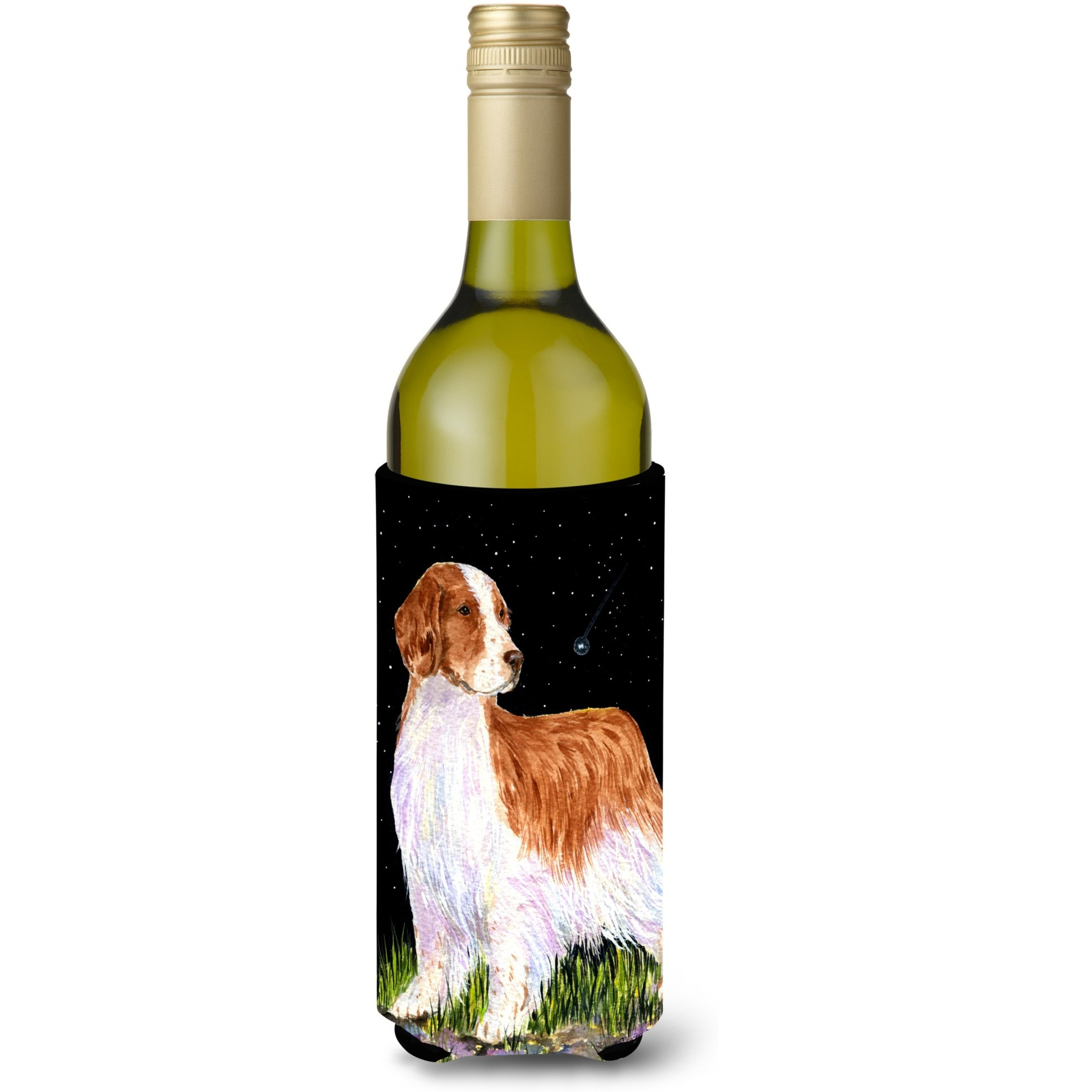 Starry Night Welsh Springer Spaniel Wine Bottle Beverage Insulator Beverage Insulator Hugger