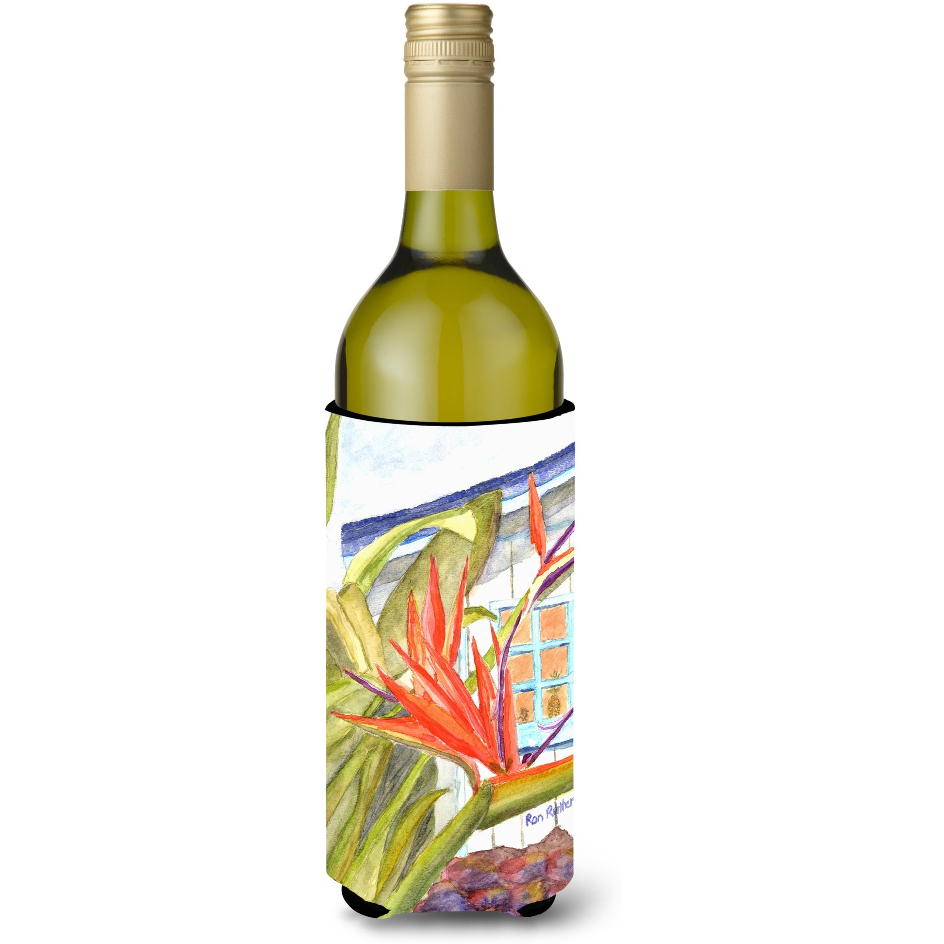 Flower - Bird of Paradise Wine Bottle Beverage Insulator Beverage Insulator Hugger RDR2005LITERK