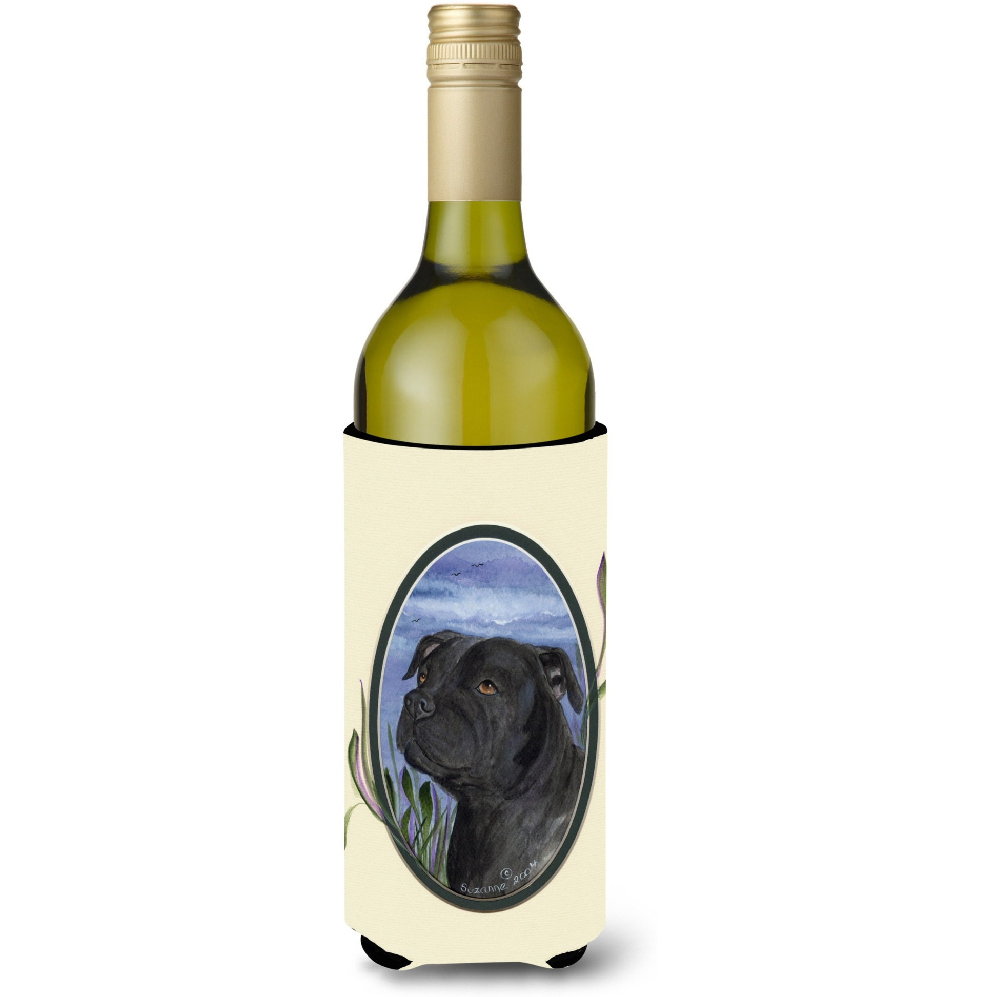 Staffie Wine Bottle Beverage Insulator Beverage Insulator Hugger