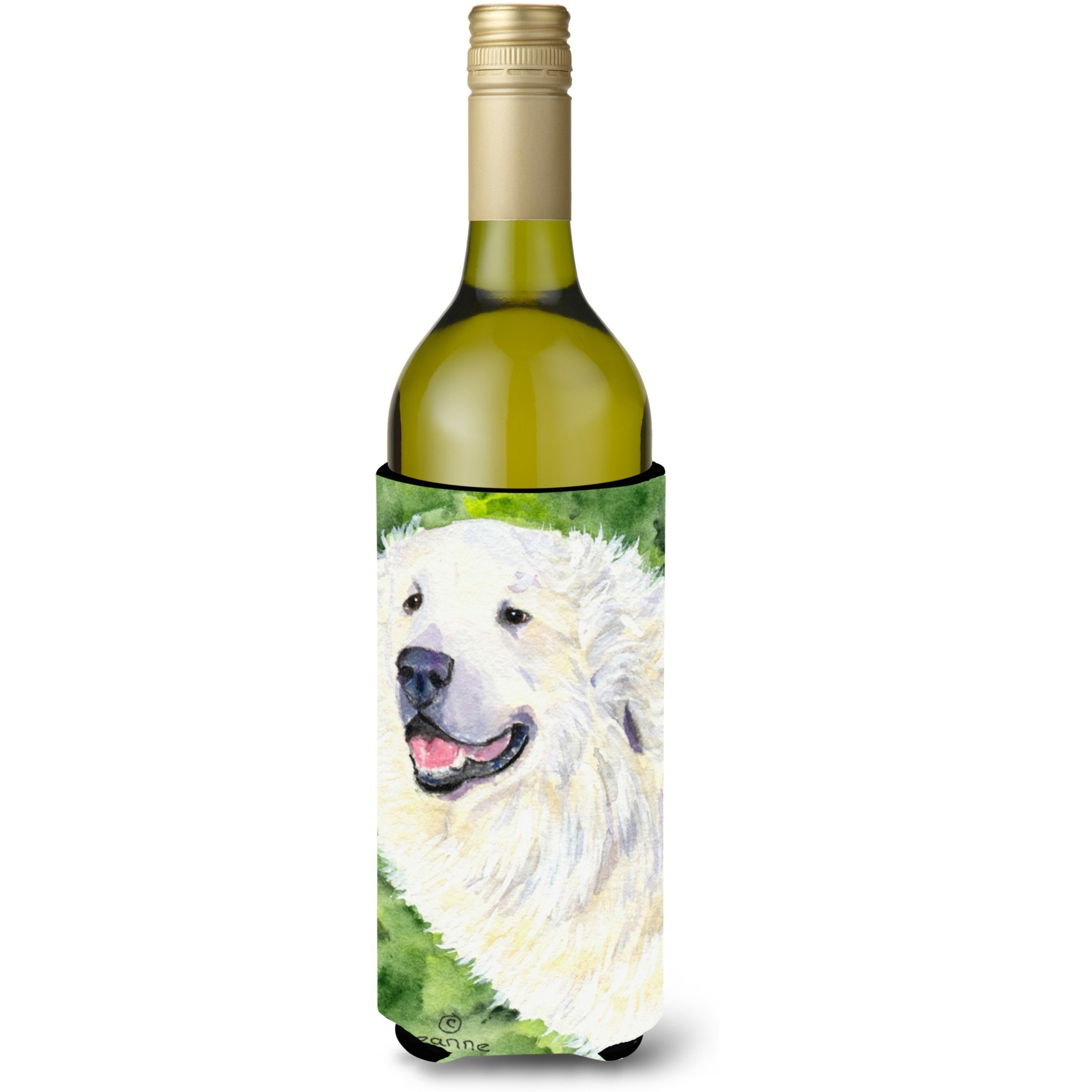 Great Pyrenees Wine Bottle Beverage Insulator Beverage Insulator Hugger SS8981LITERK