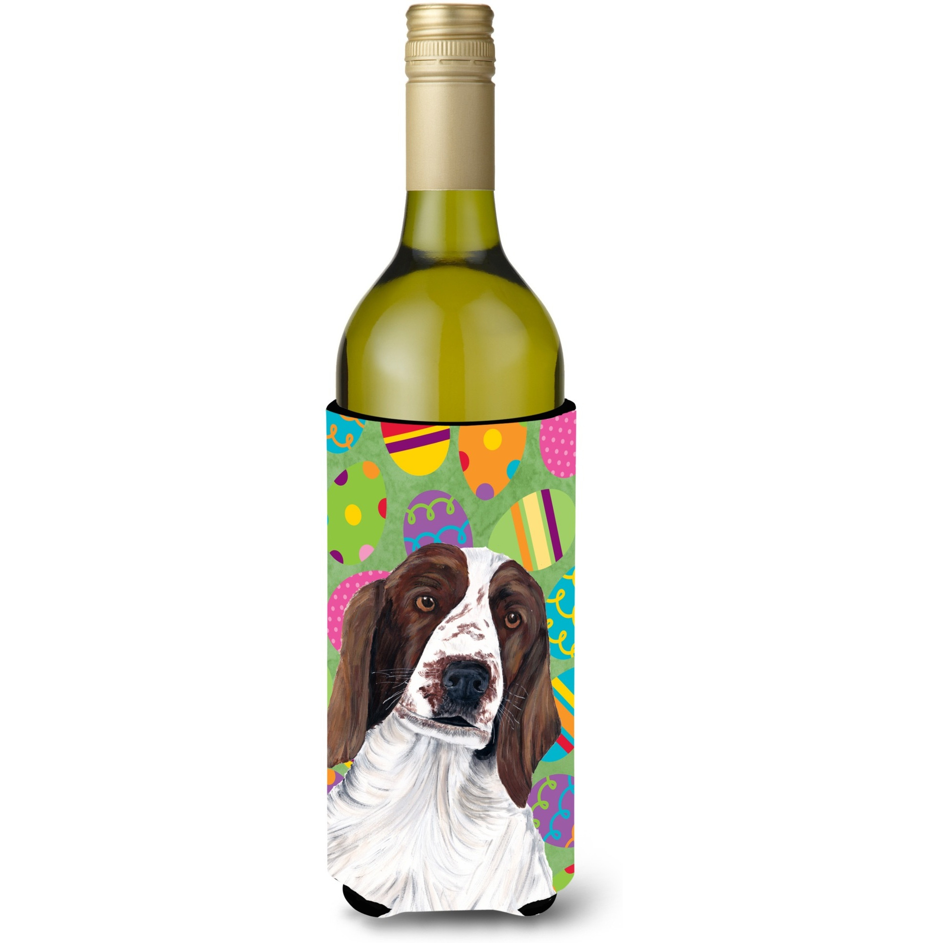 Welsh Springer Spaniel Easter Eggtravaganza Wine Bottle Beverage Insulator Beverage Insulator Hugger