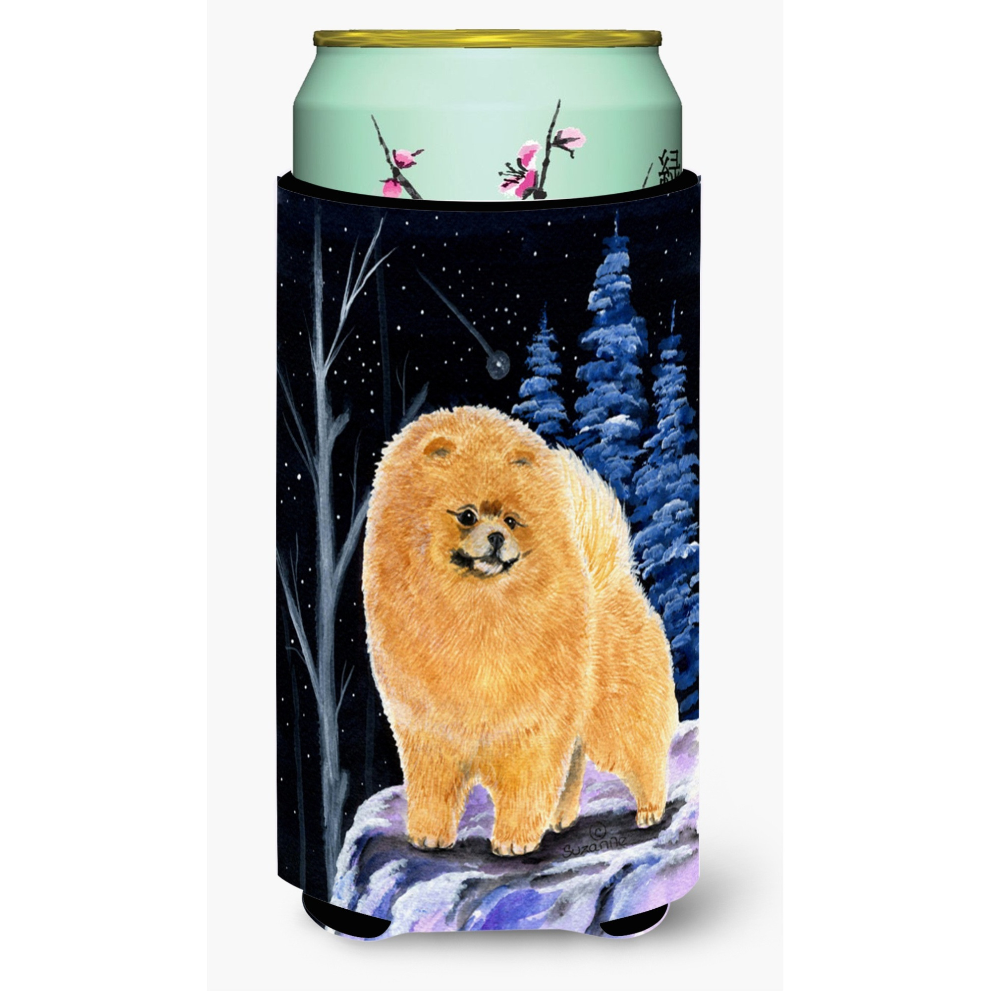 Starry Night Pomeranian  Tall Boy Beverage Insulator Beverage Insulator Hugger