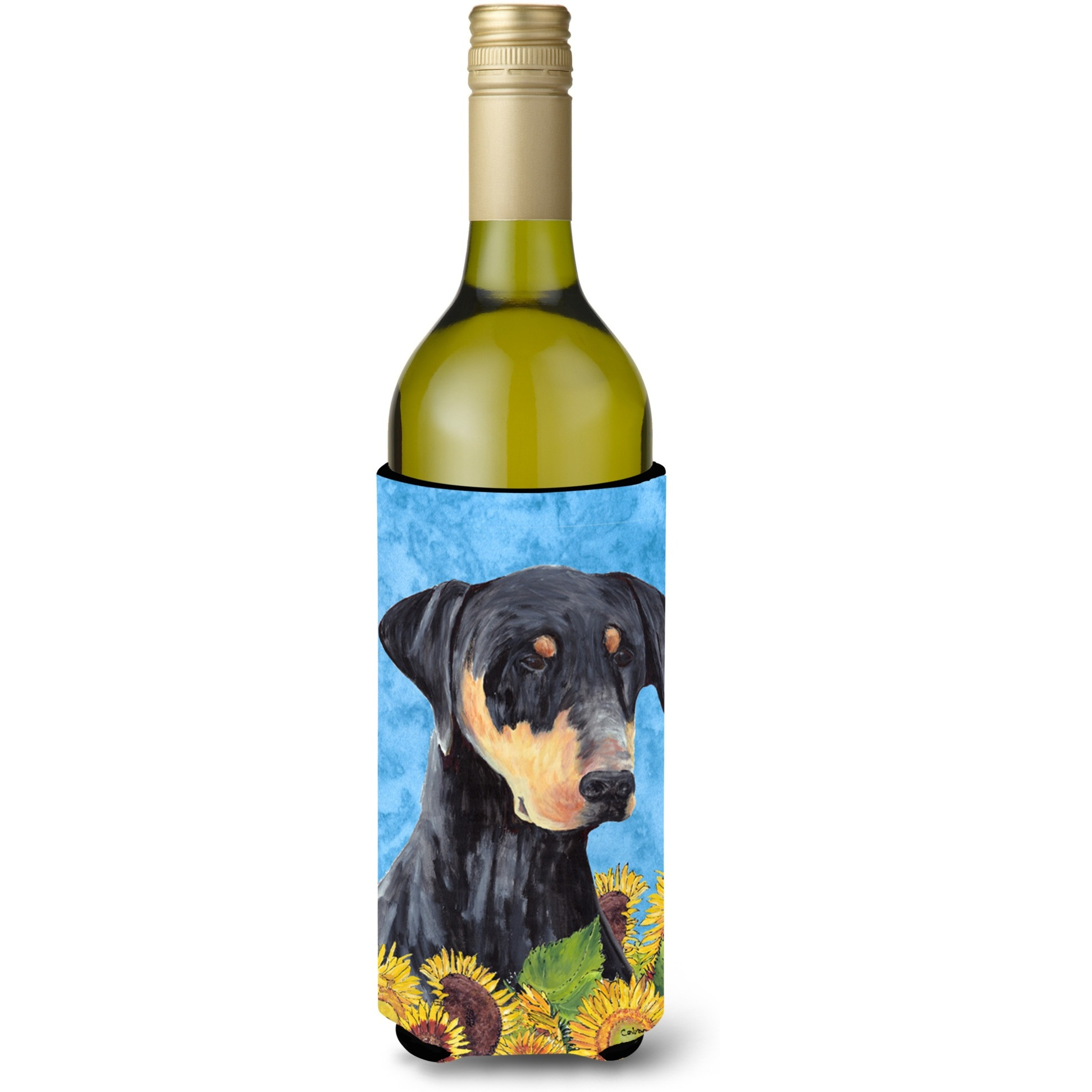 Doberman Wine Bottle Beverage Insulator Beverage Insulator Hugger SC9073LITERK