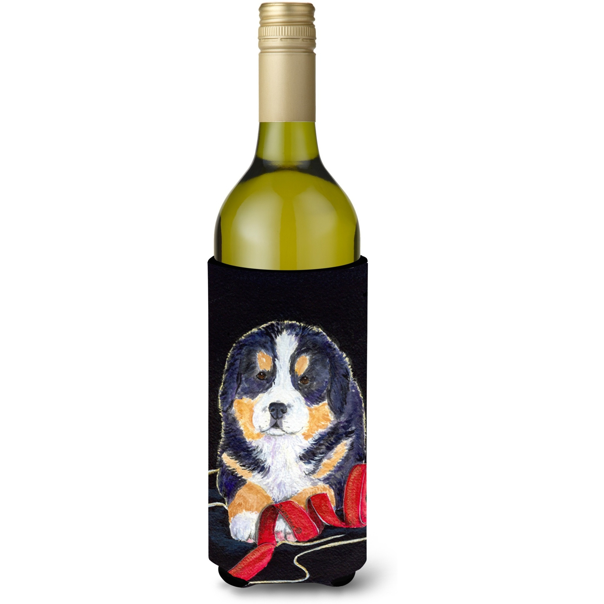 Bernese Mountain Dog Wine Bottle Beverage Insulator Beverage Insulator Hugger SS8569LITERK