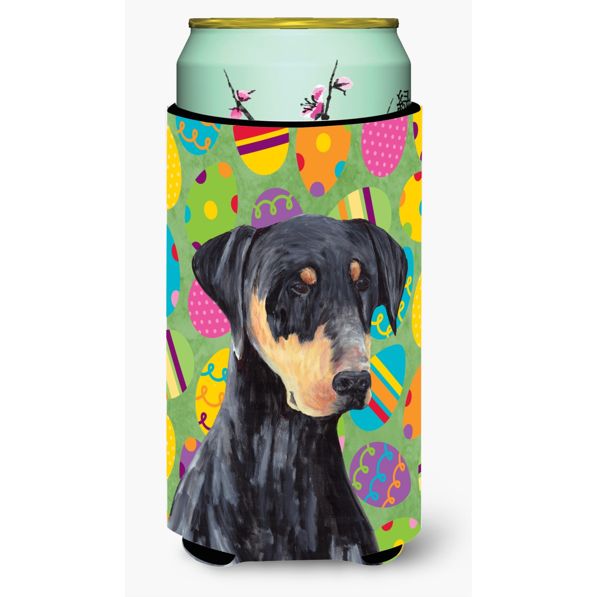 Doberman Easter Eggtravaganza  Tall Boy Beverage Insulator Beverage Insulator Hugger