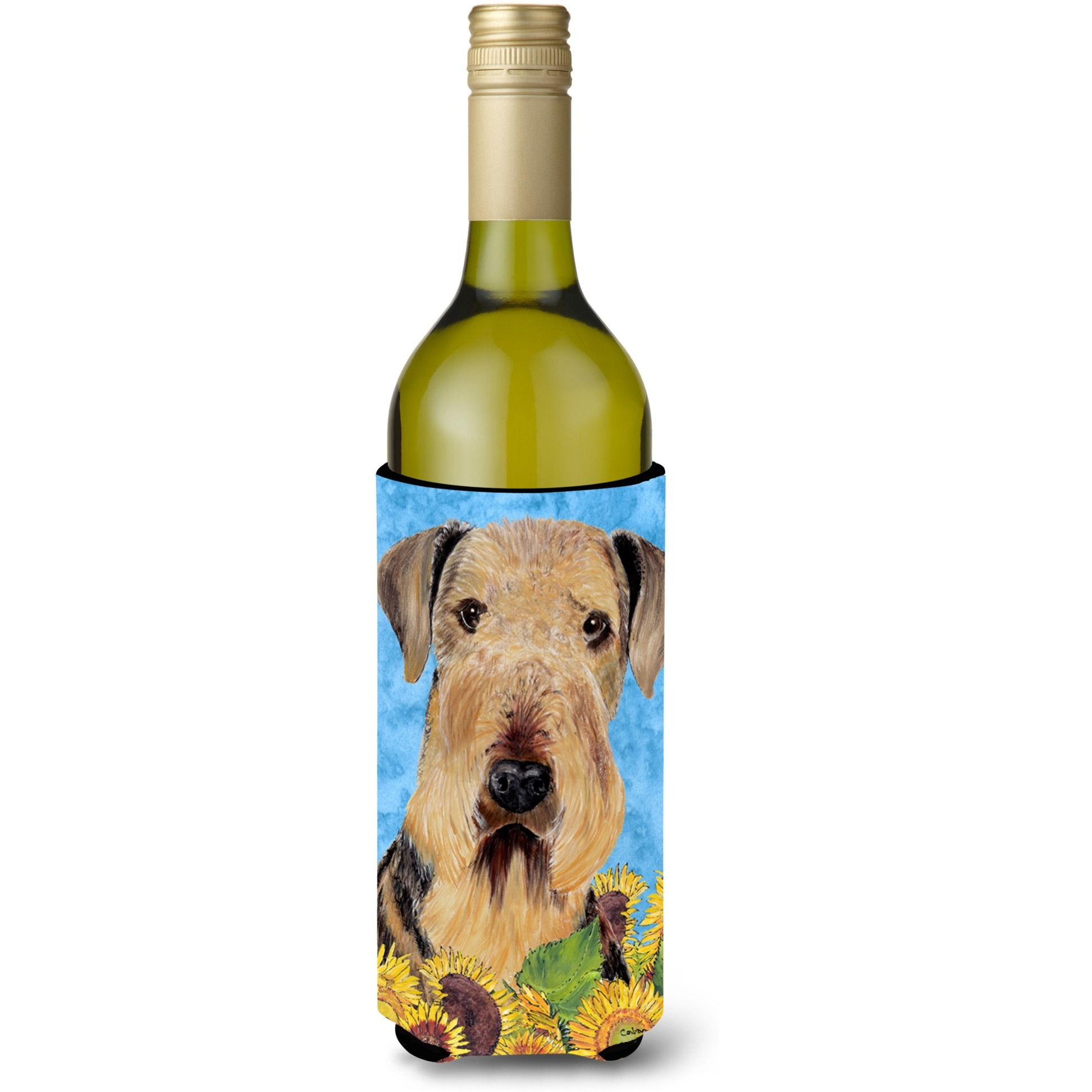 Airedale Wine Bottle Beverage Insulator Beverage Insulator Hugger