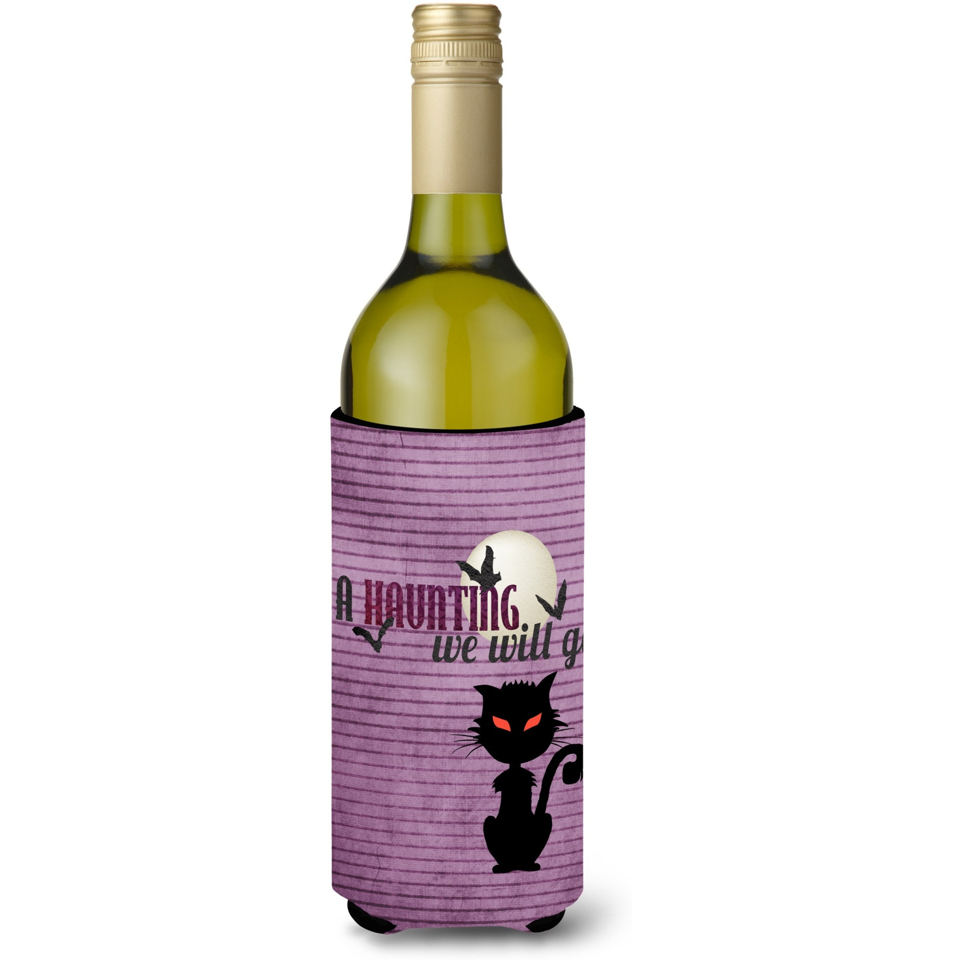 A Haunting we will go Halloween Wine Bottle Beverage Insulator Beverage Insulator Hugger