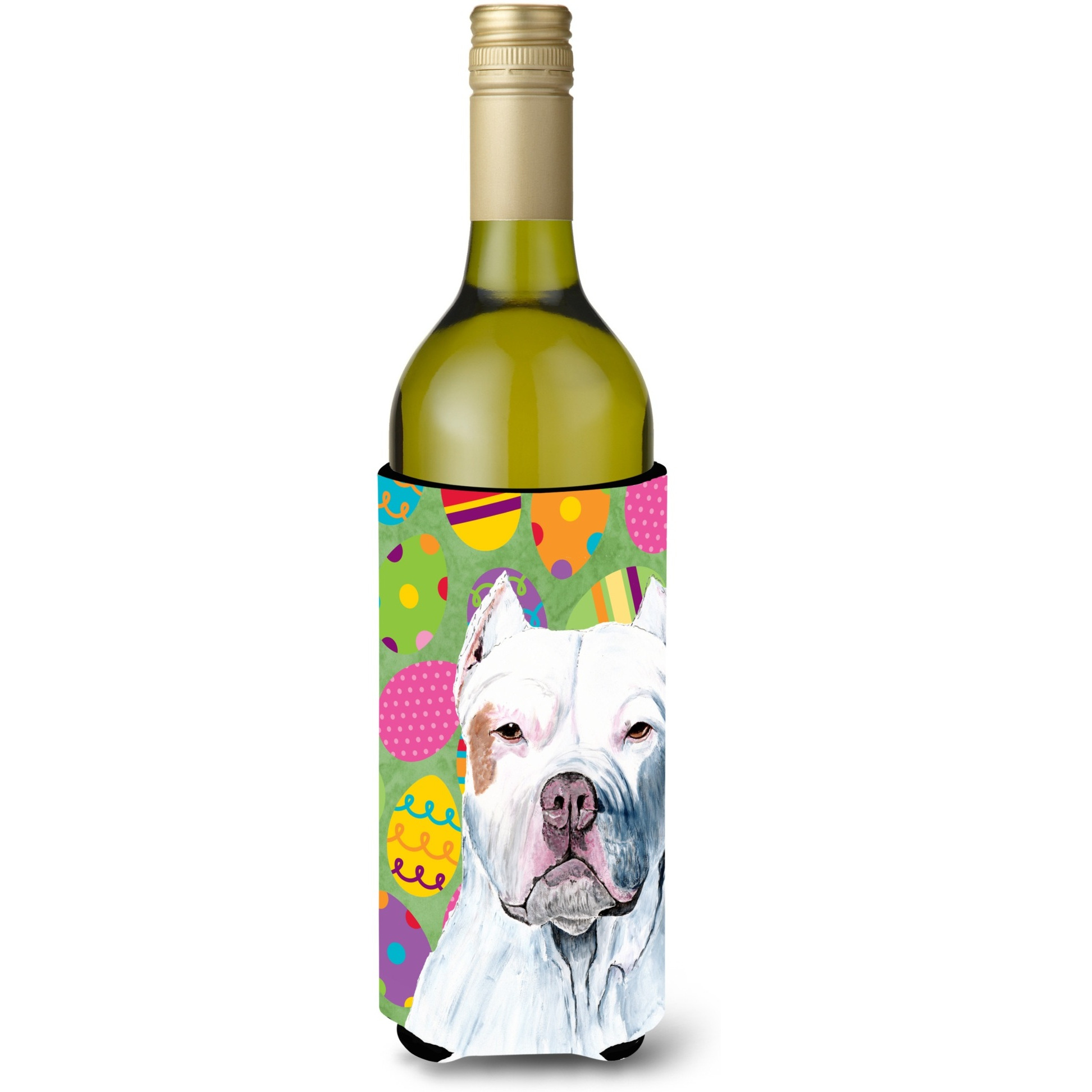 Pit Bull Easter Eggtravaganza Wine Bottle Beverage Insulator Beverage Insulator Hugger