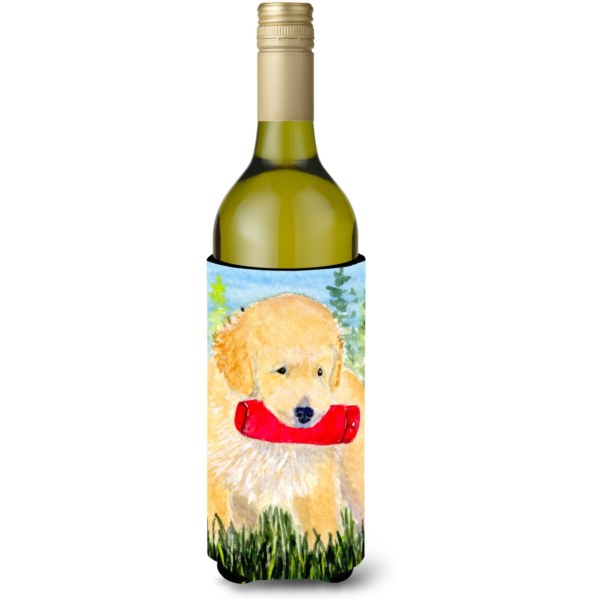 Golden Retriever Wine Bottle Beverage Insulator Beverage Insulator Hugger SS8858LITERK