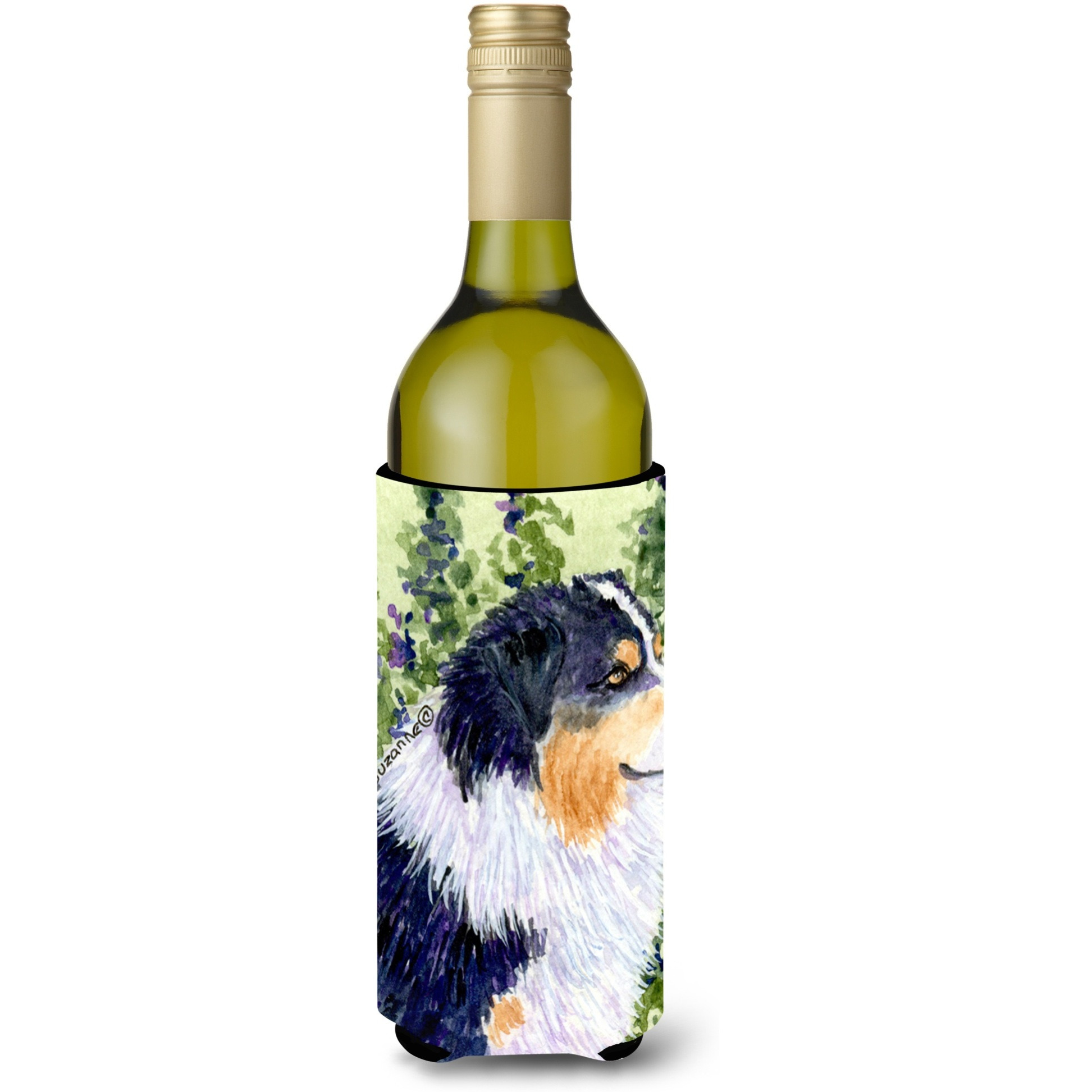Australian Shepherd Wine Bottle Beverage Insulator Beverage Insulator Hugger SS8737LITERK