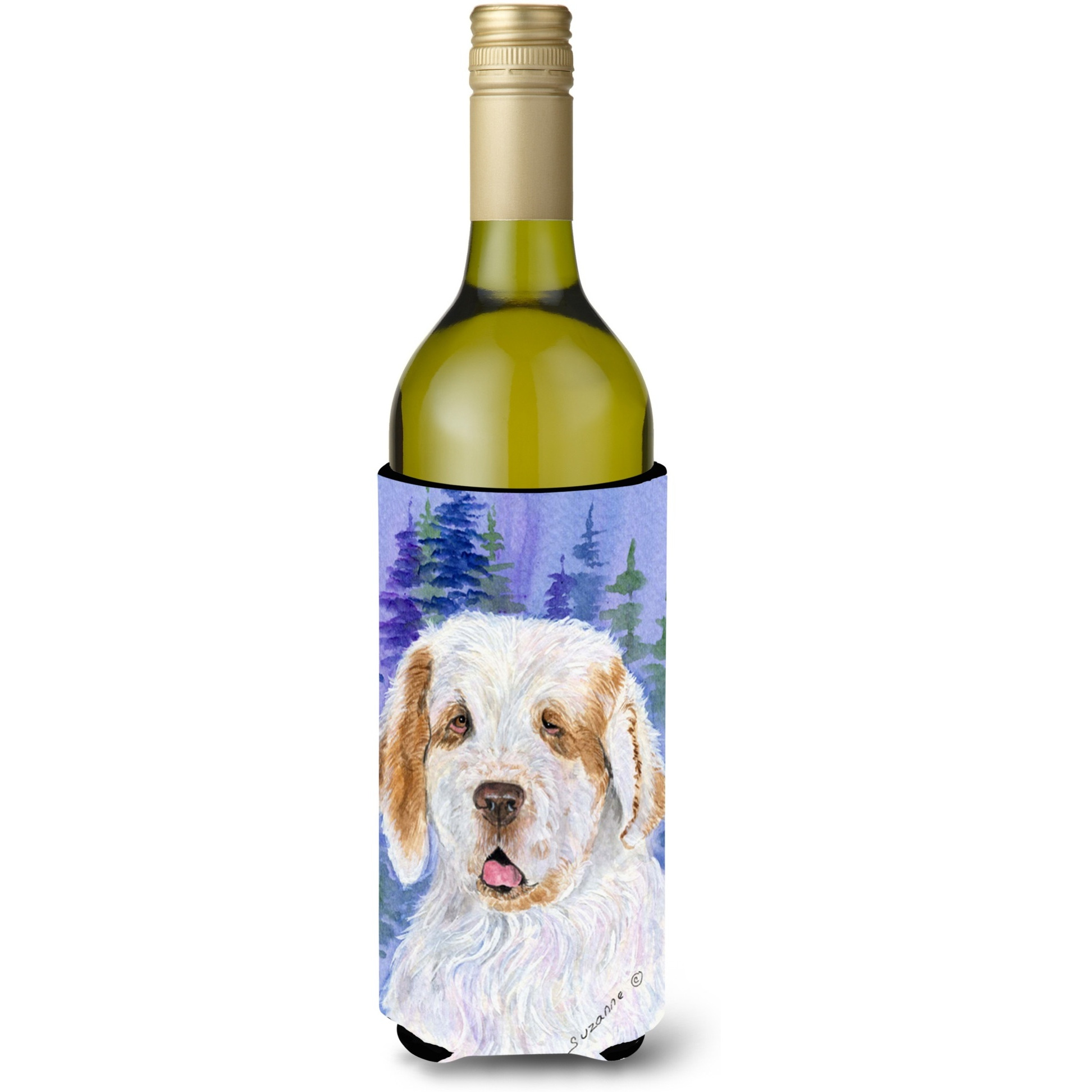 Clumber Spaniel Wine Bottle Beverage Insulator Beverage Insulator Hugger SS8008LITERK
