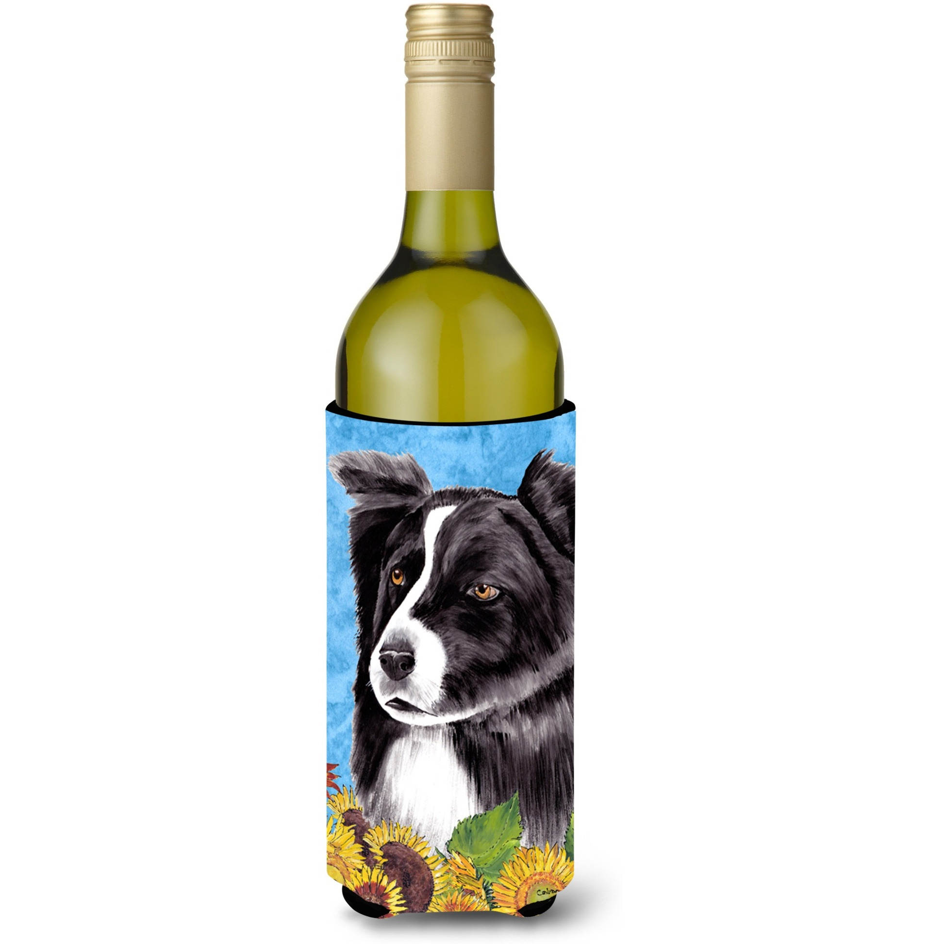 Border Collie Wine Bottle Beverage Insulator Beverage Insulator Hugger