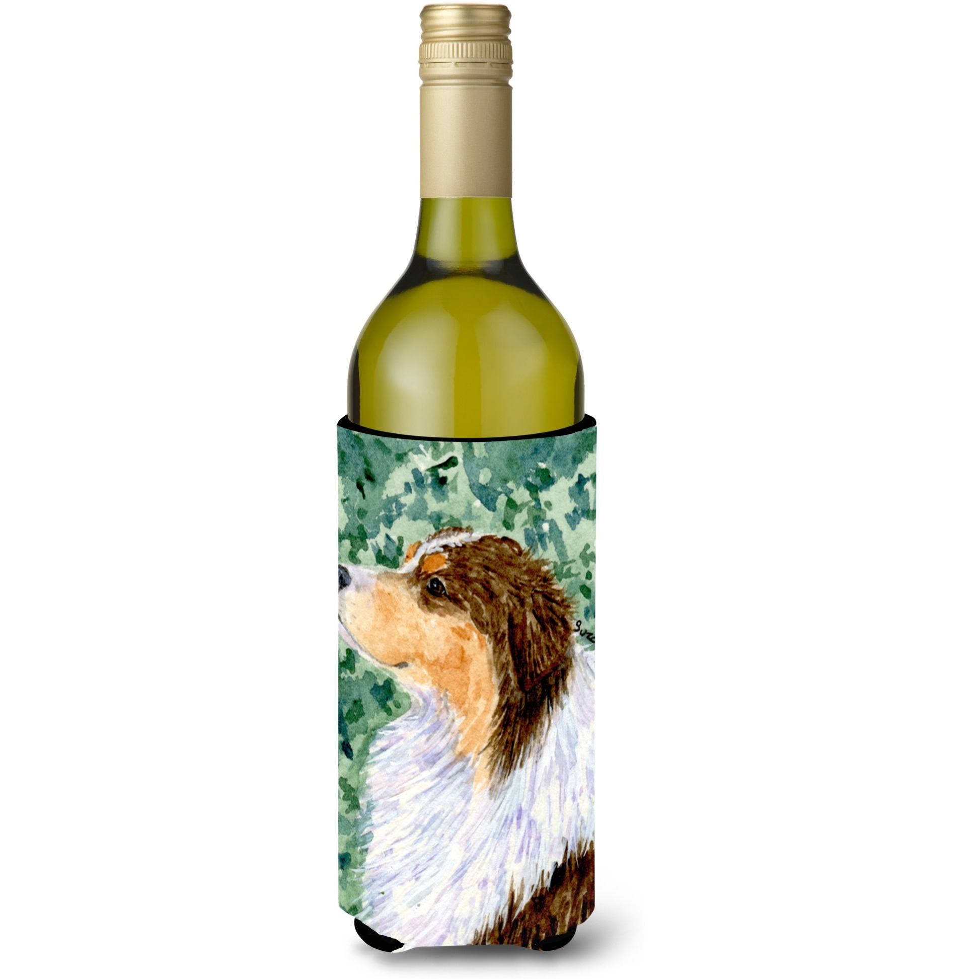 Australian Shepherd Wine Bottle Beverage Insulator Beverage Insulator Hugger SS8738LITERK
