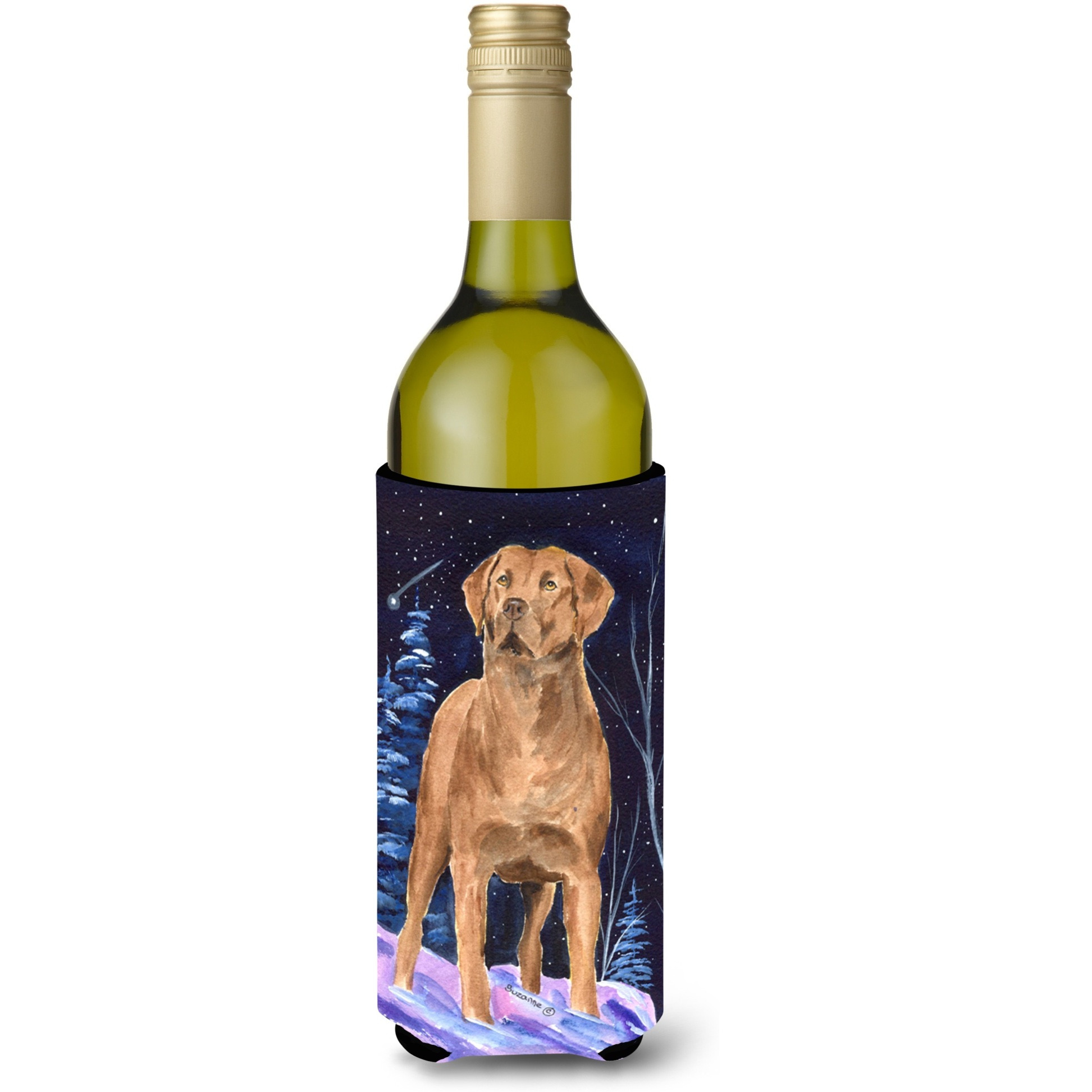 Starry Night Chesapeake Bay Retriever Wine Bottle Beverage Insulator Beverage Insulator Hugger