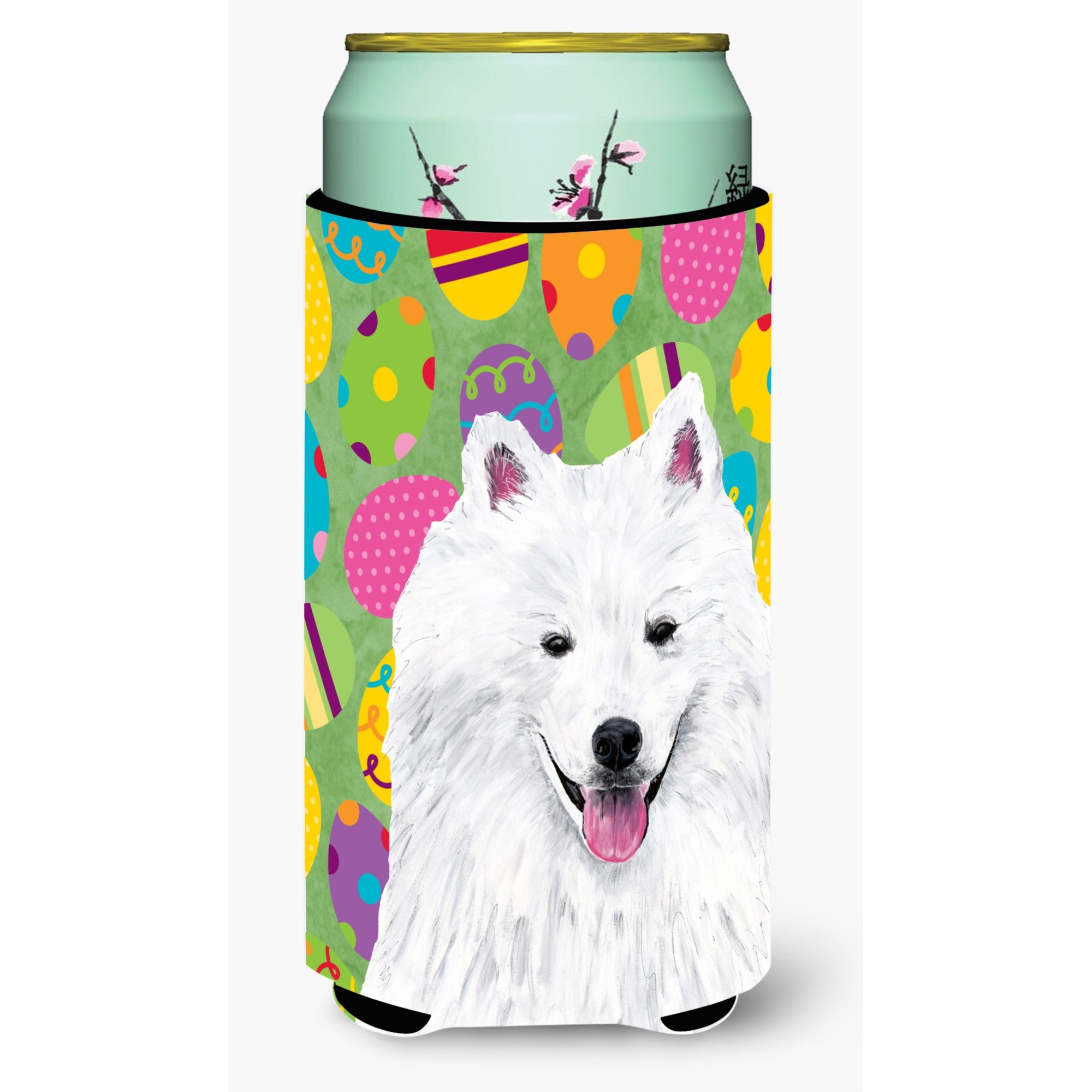 American Eskimo Easter Eggtravaganza  Tall Boy Beverage Insulator Beverage Insulator Hugger