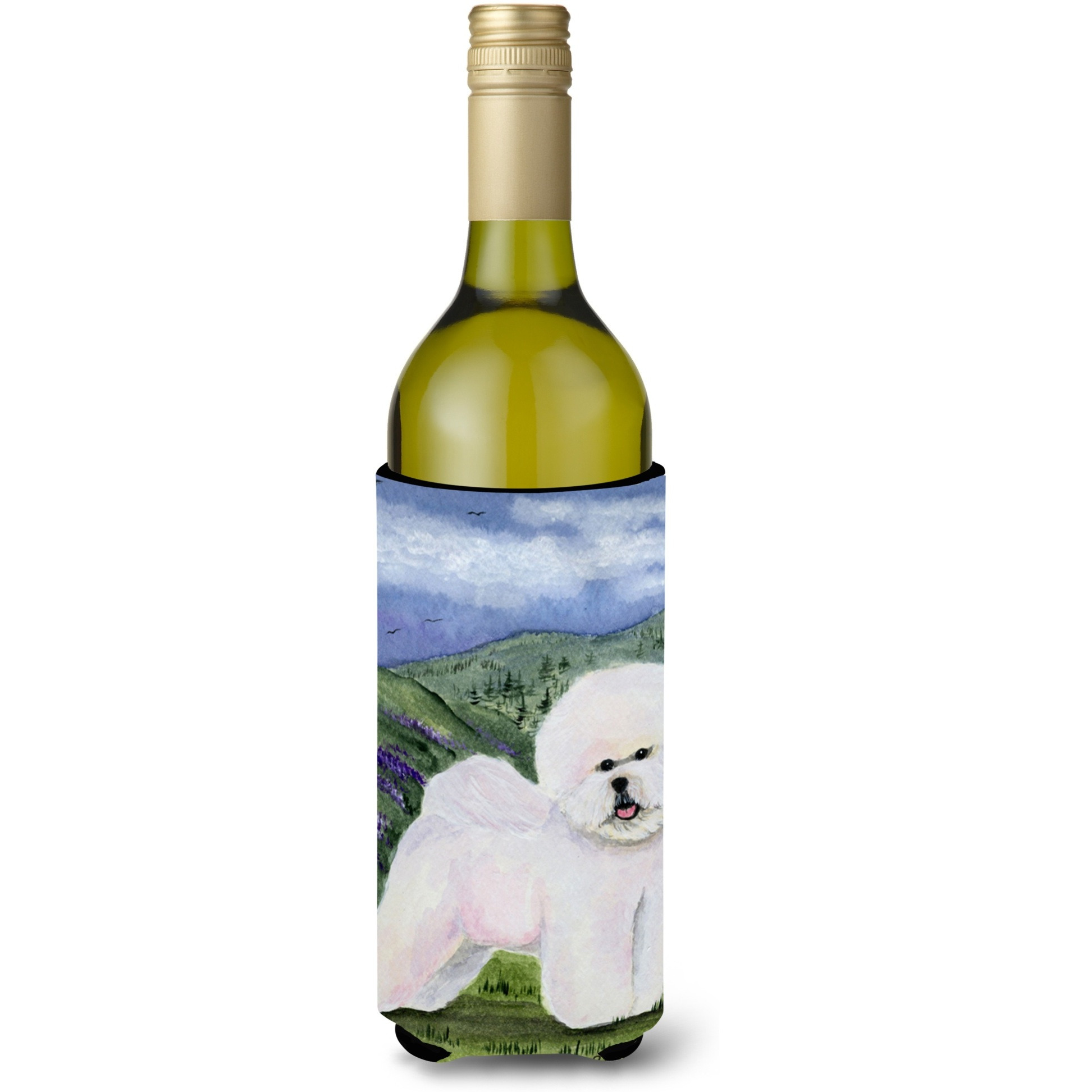 Bichon Frise Wine Bottle Beverage Insulator Beverage Insulator Hugger SS8025LITERK
