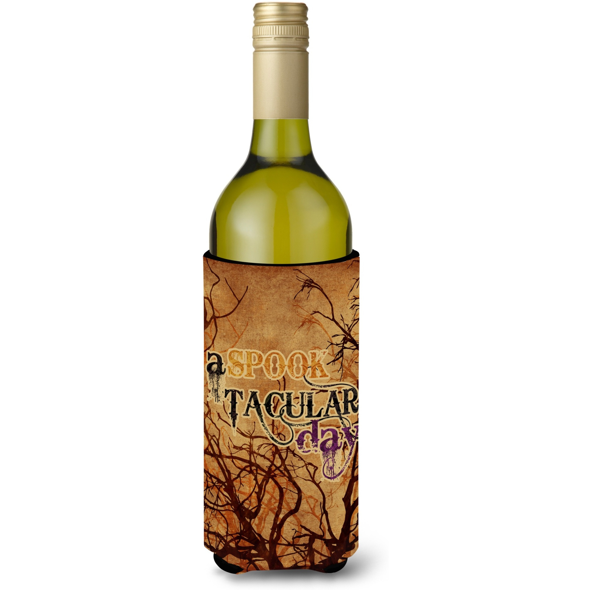 A Spook Tacular Day Halloween Wine Bottle Beverage Insulator Beverage Insulator Hugger