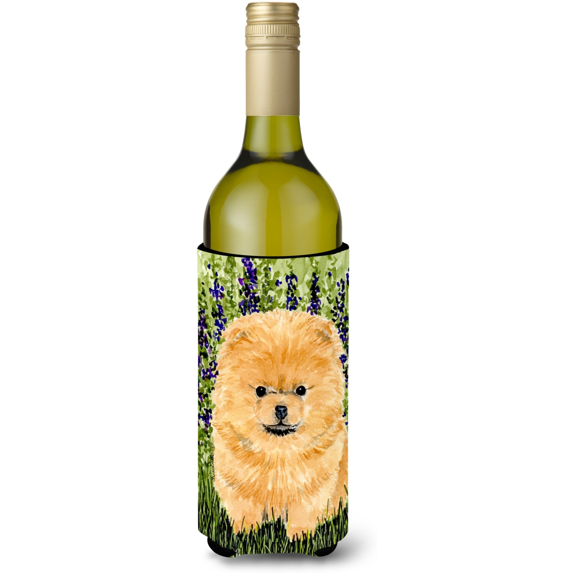 Pomeranian Wine Bottle Beverage Insulator Beverage Insulator Hugger SS8746LITERK