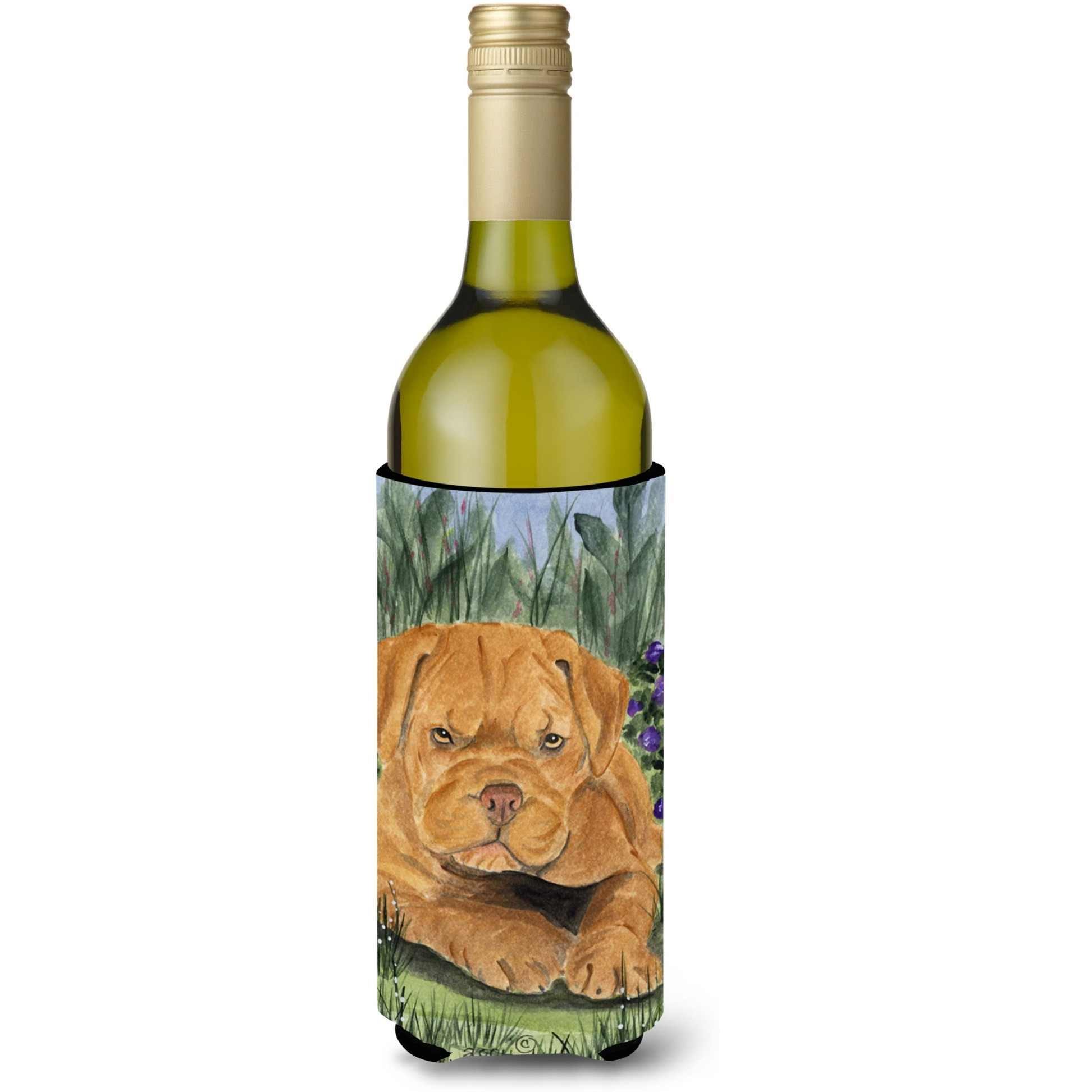 Dogue de Bordeaux Wine Bottle Beverage Insulator Beverage Insulator Hugger SS8032LITERK